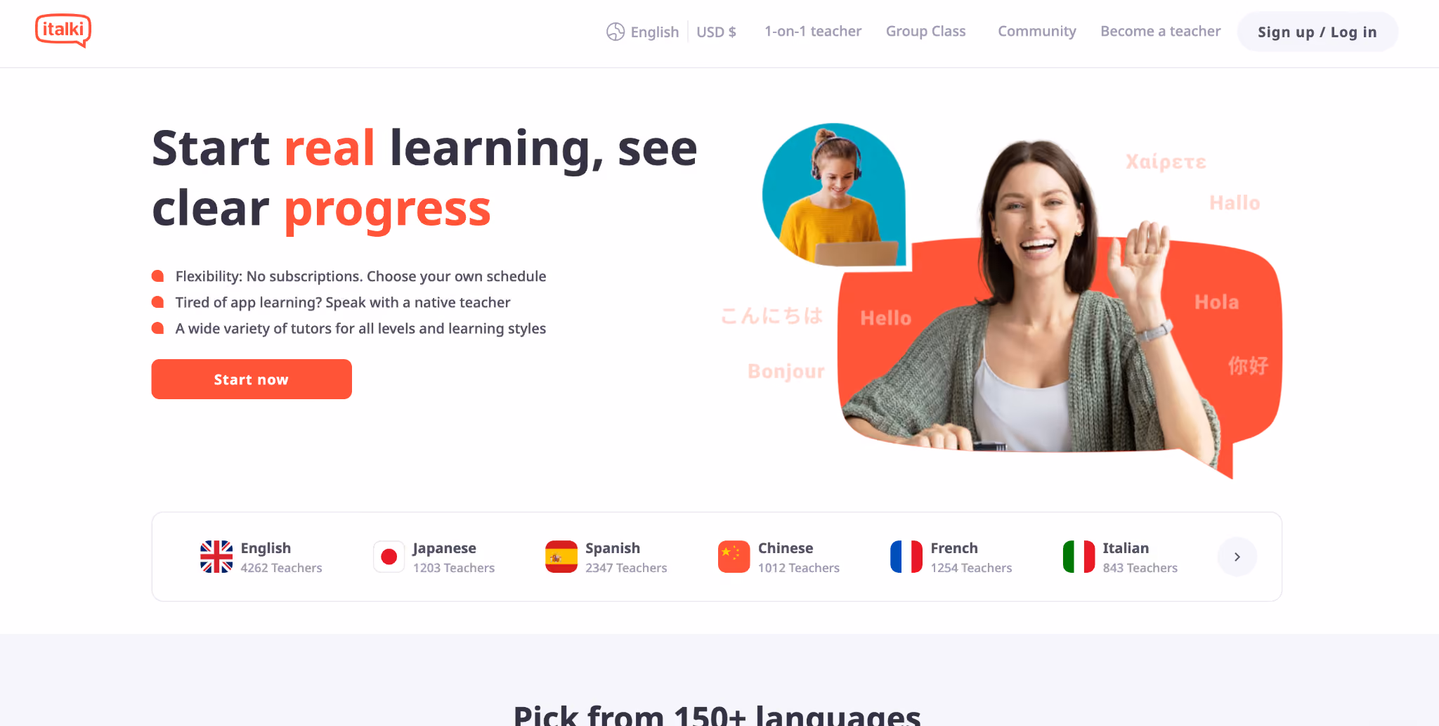 italki homepage