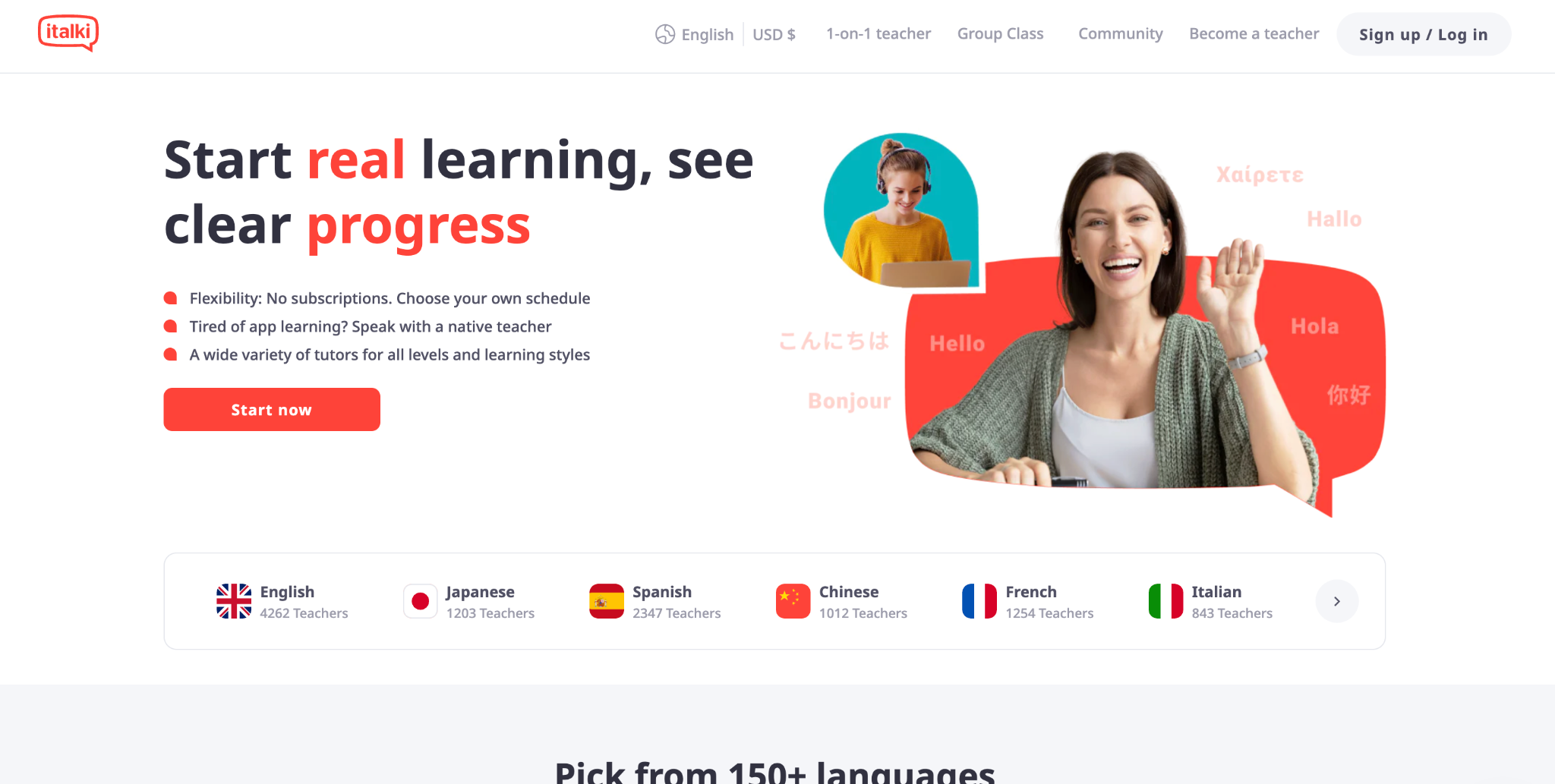 italki homepage