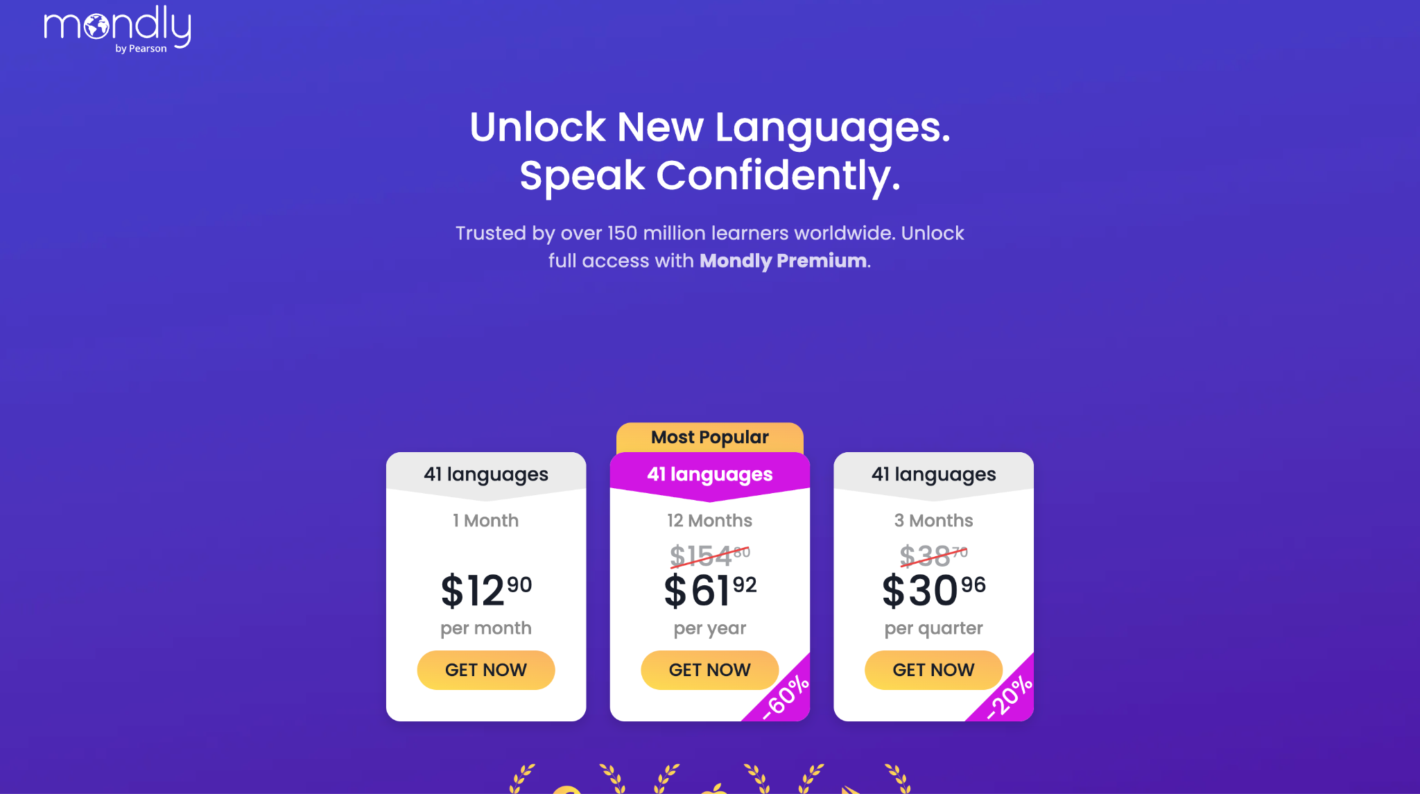 mondly pricing