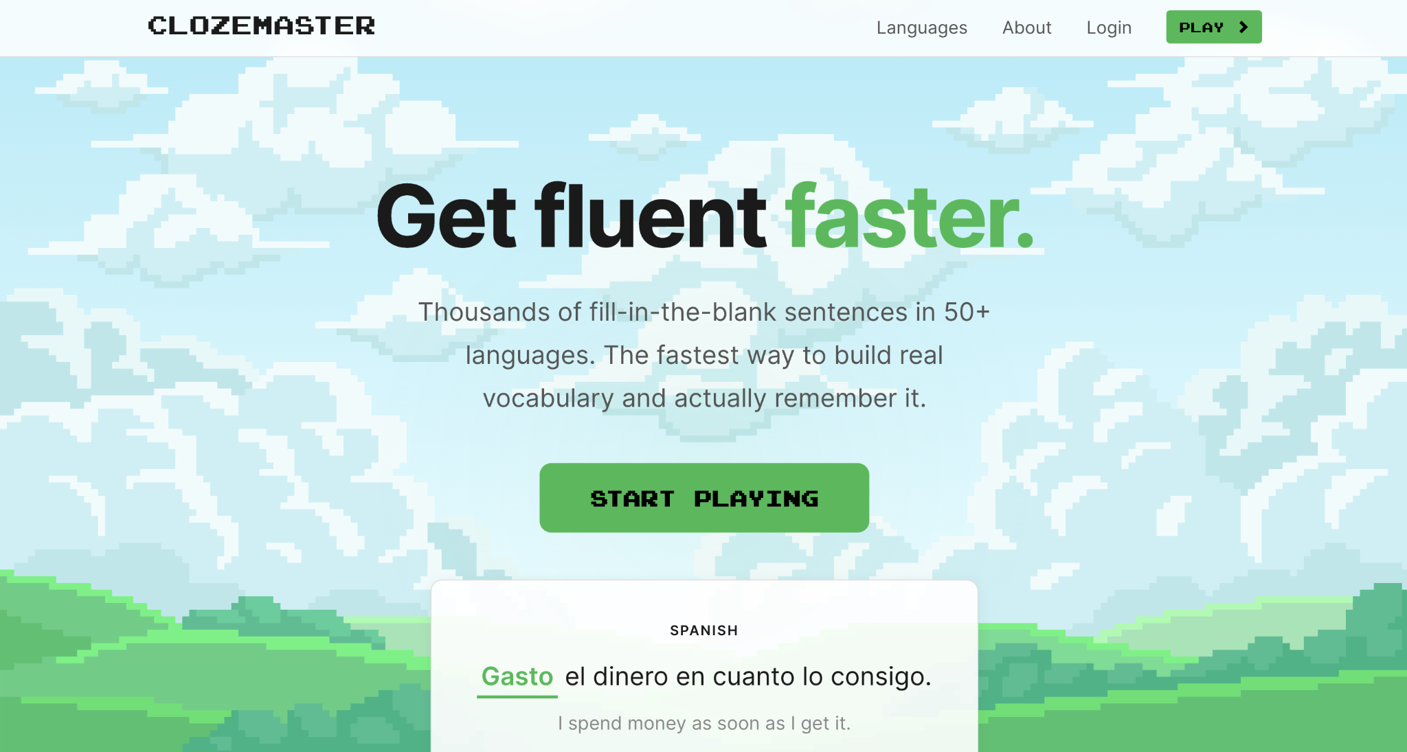 clozemaster homepage