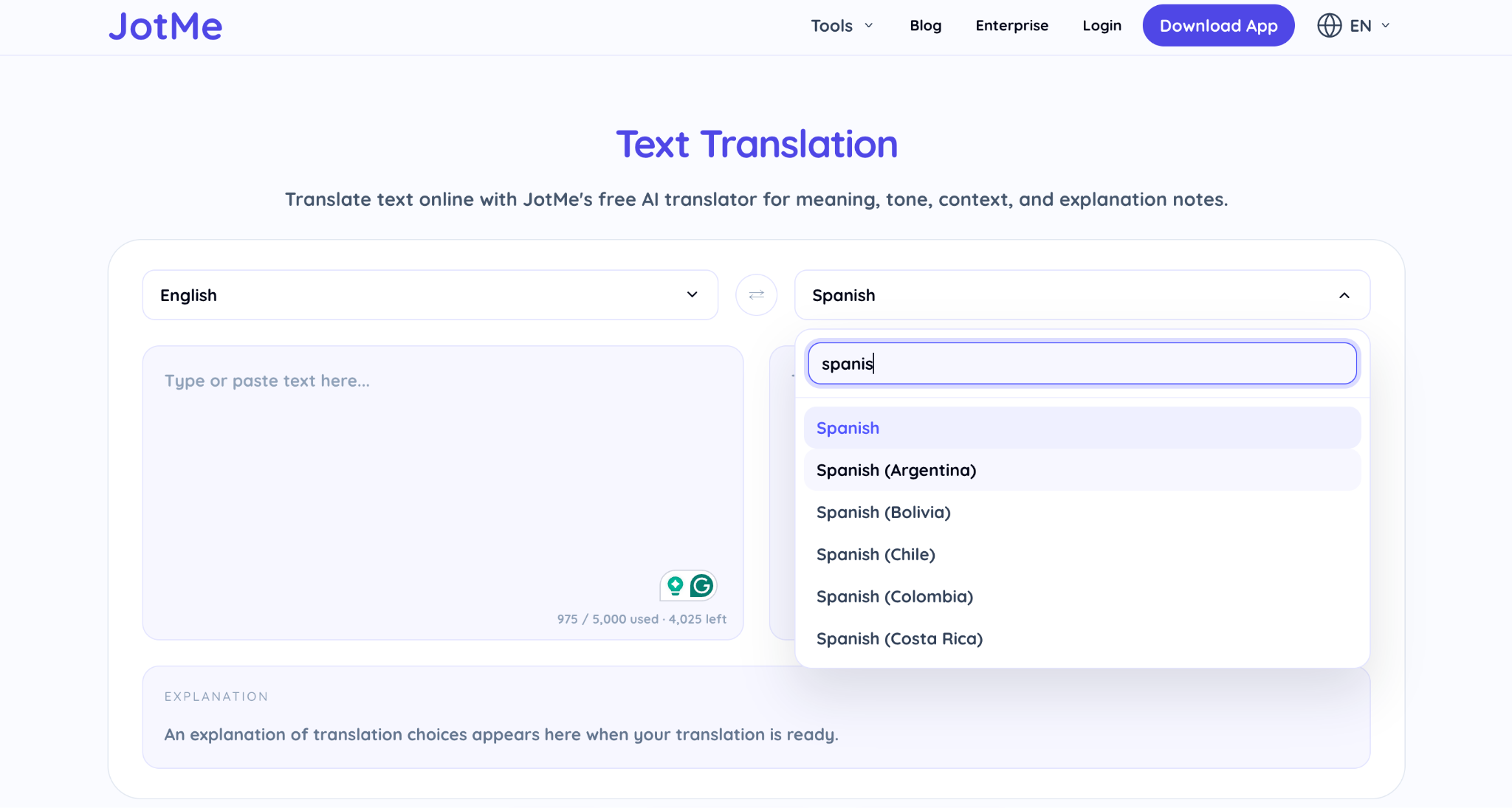 jotme text translation