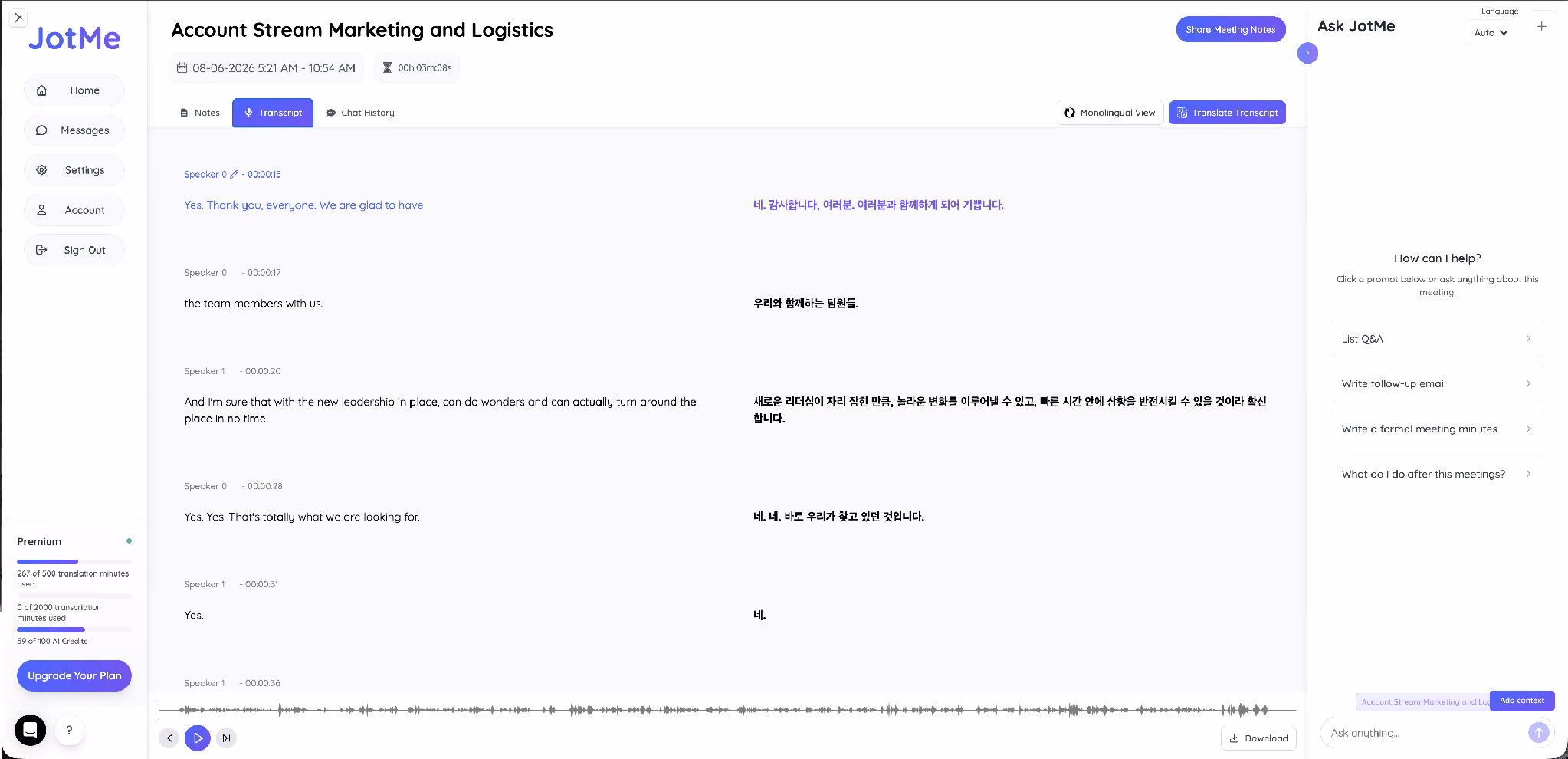 meeting transcript