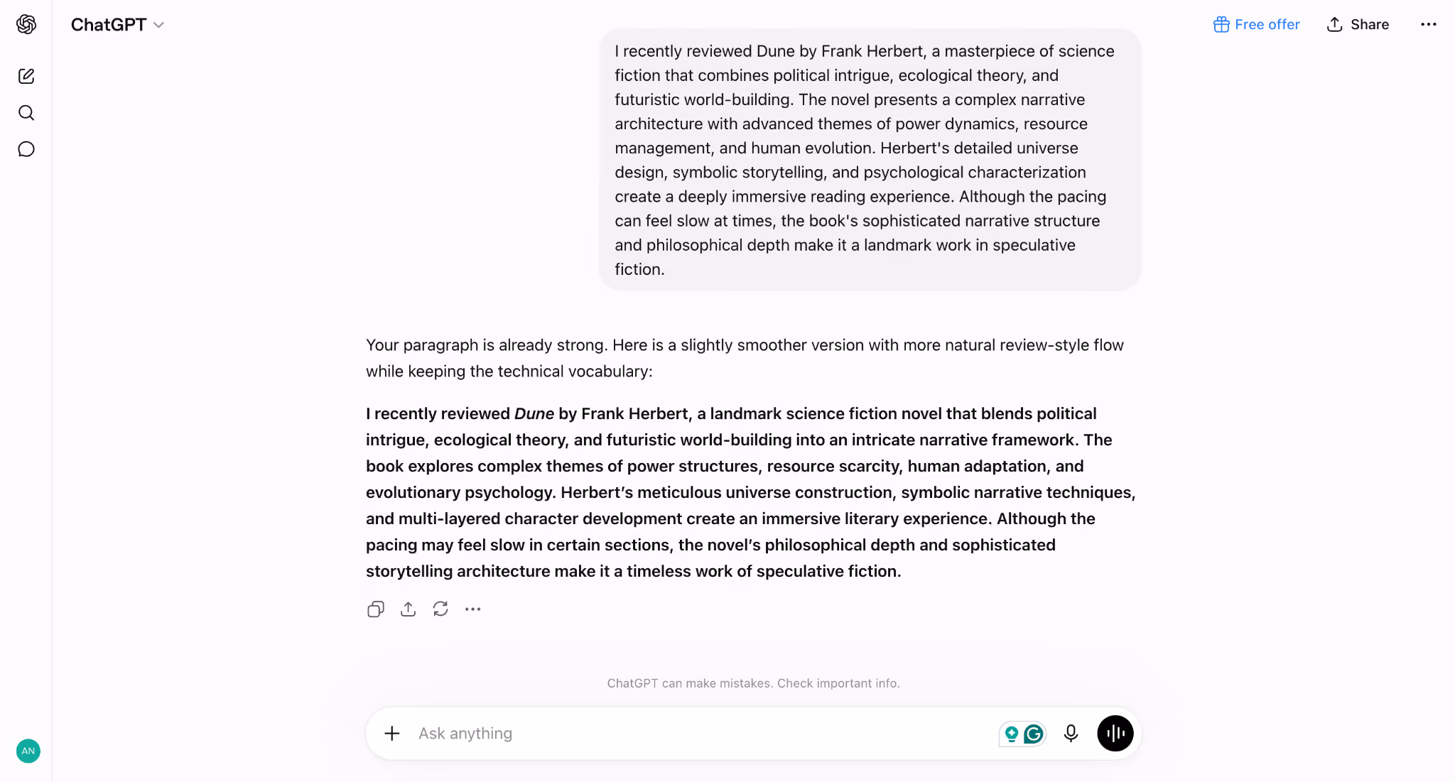 chatgpt speech to text on web