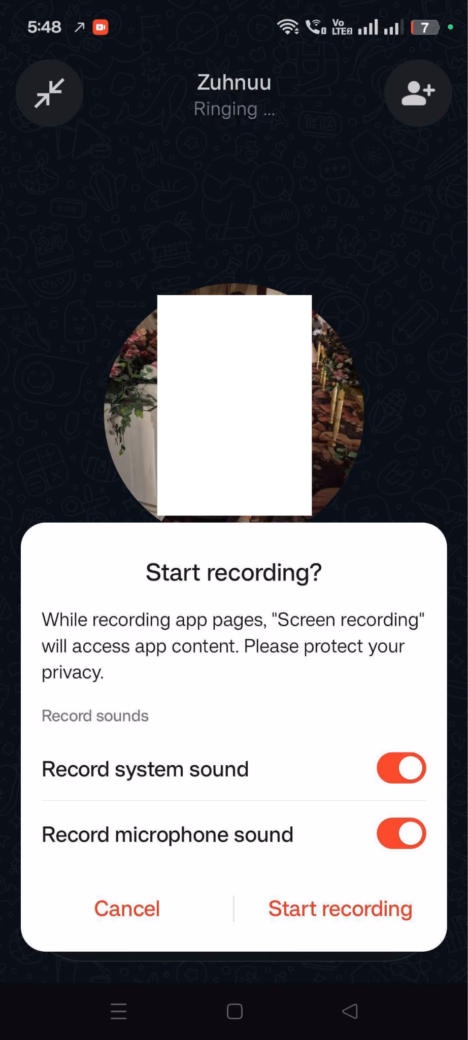 start recording