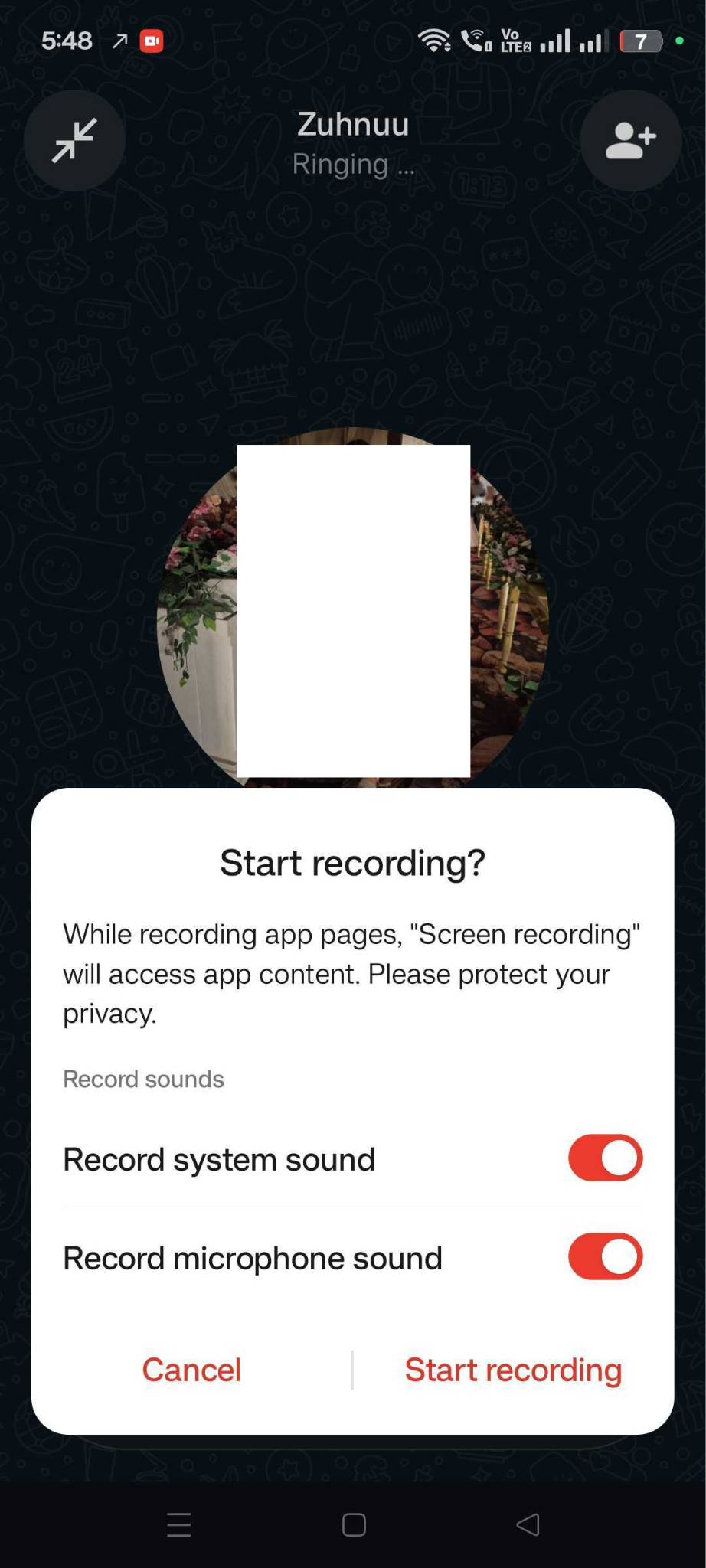 start recording