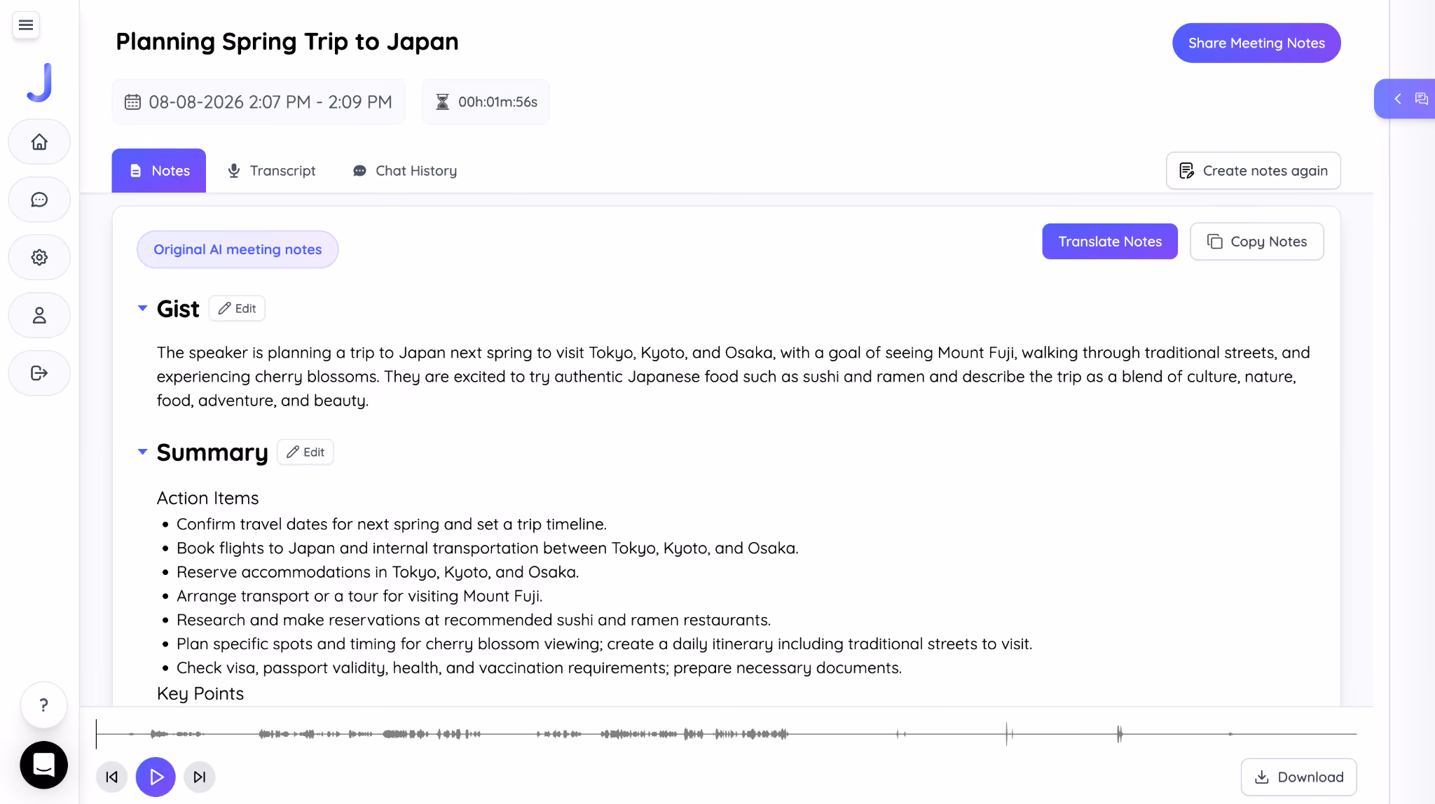 jotme facetime notes