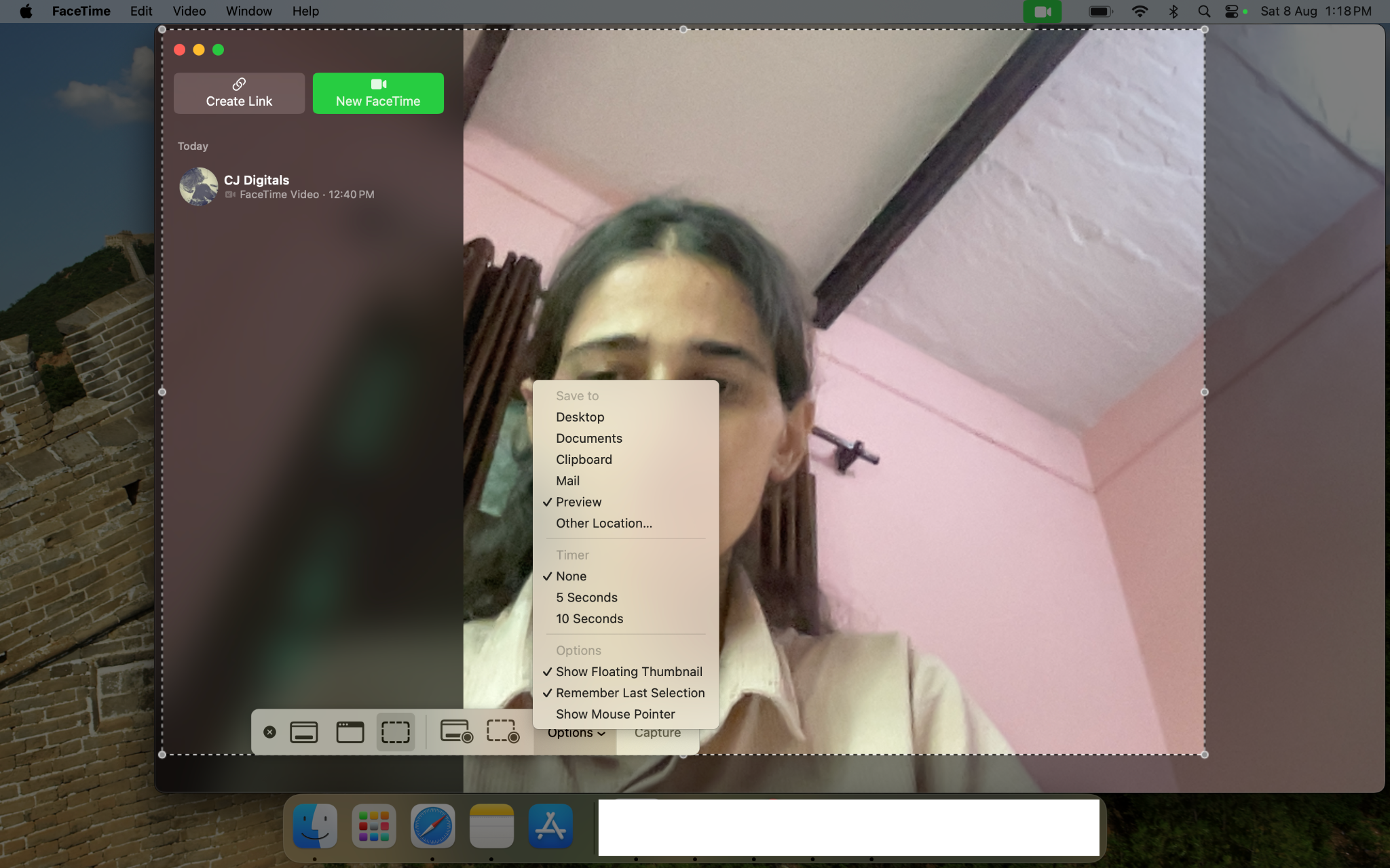 start facetime on mac