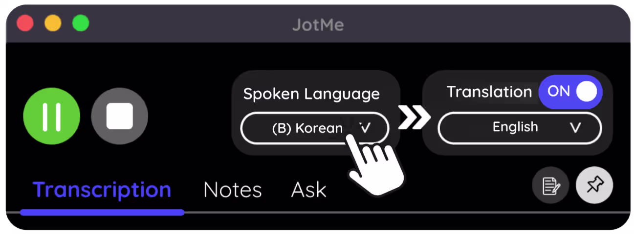 2. 말하는 언어를 한국어로 설정