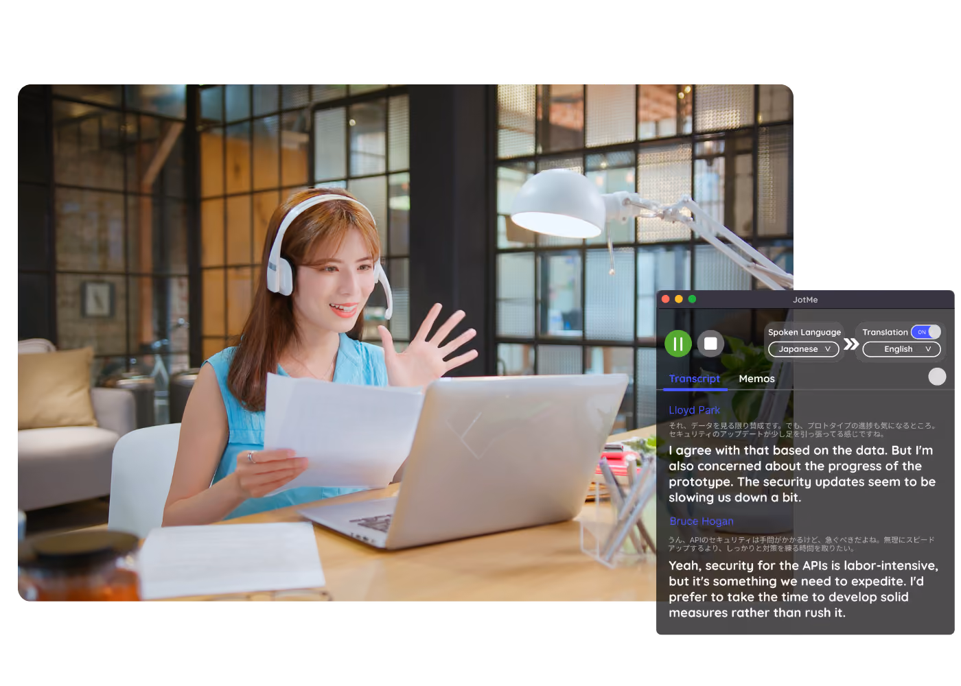 English to Korean Live Translation for Sales demos and customer onboarding