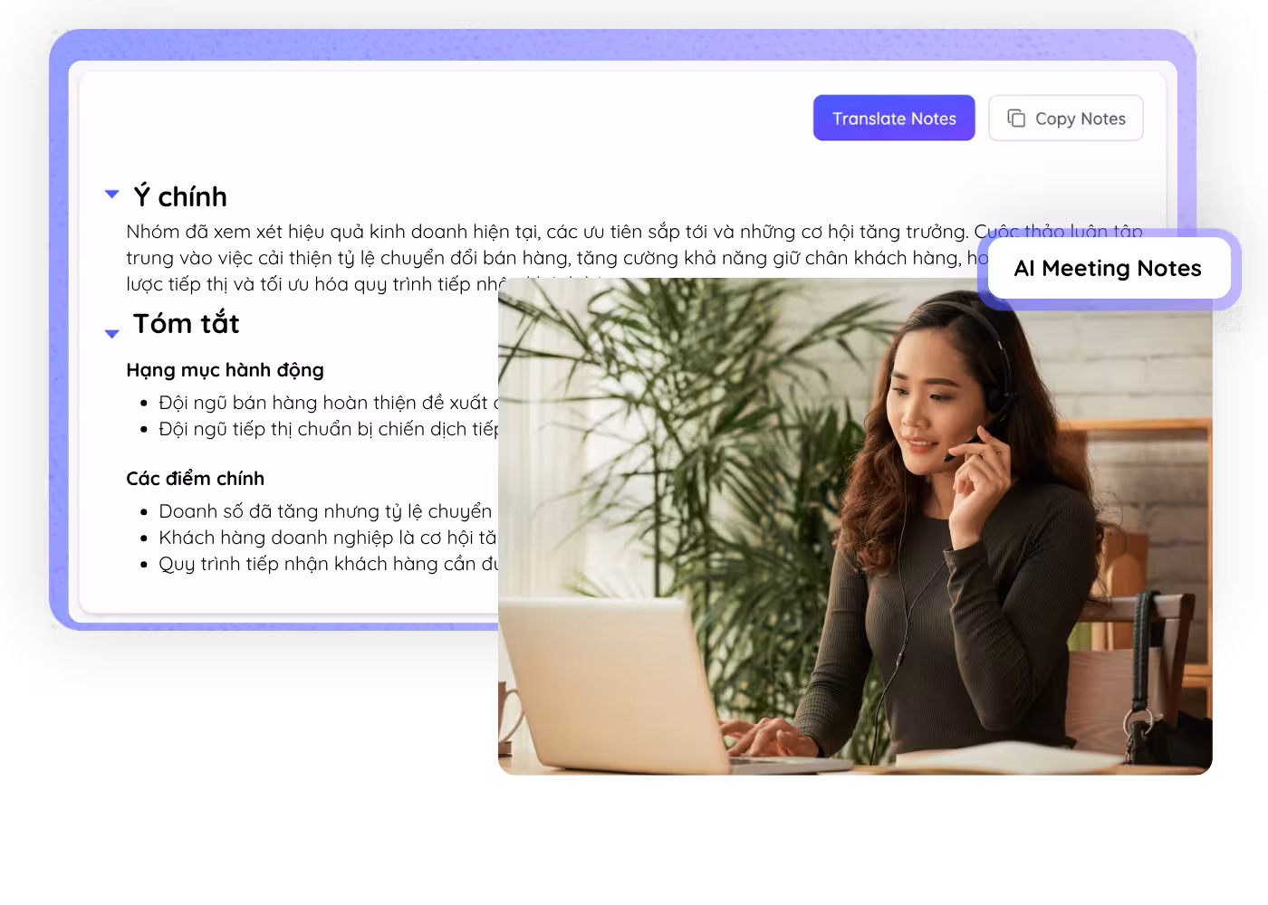 Vietnamese AI Meeting Notes, Live or Uploaded | JotMe