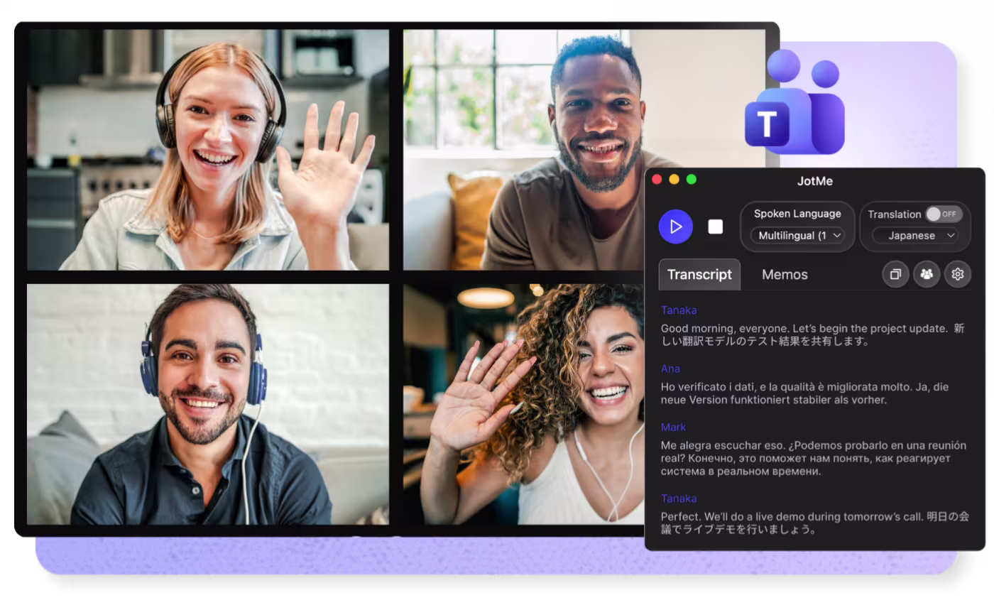 Teams Live Translation: AI Captions & Voice Cloning | JotMe