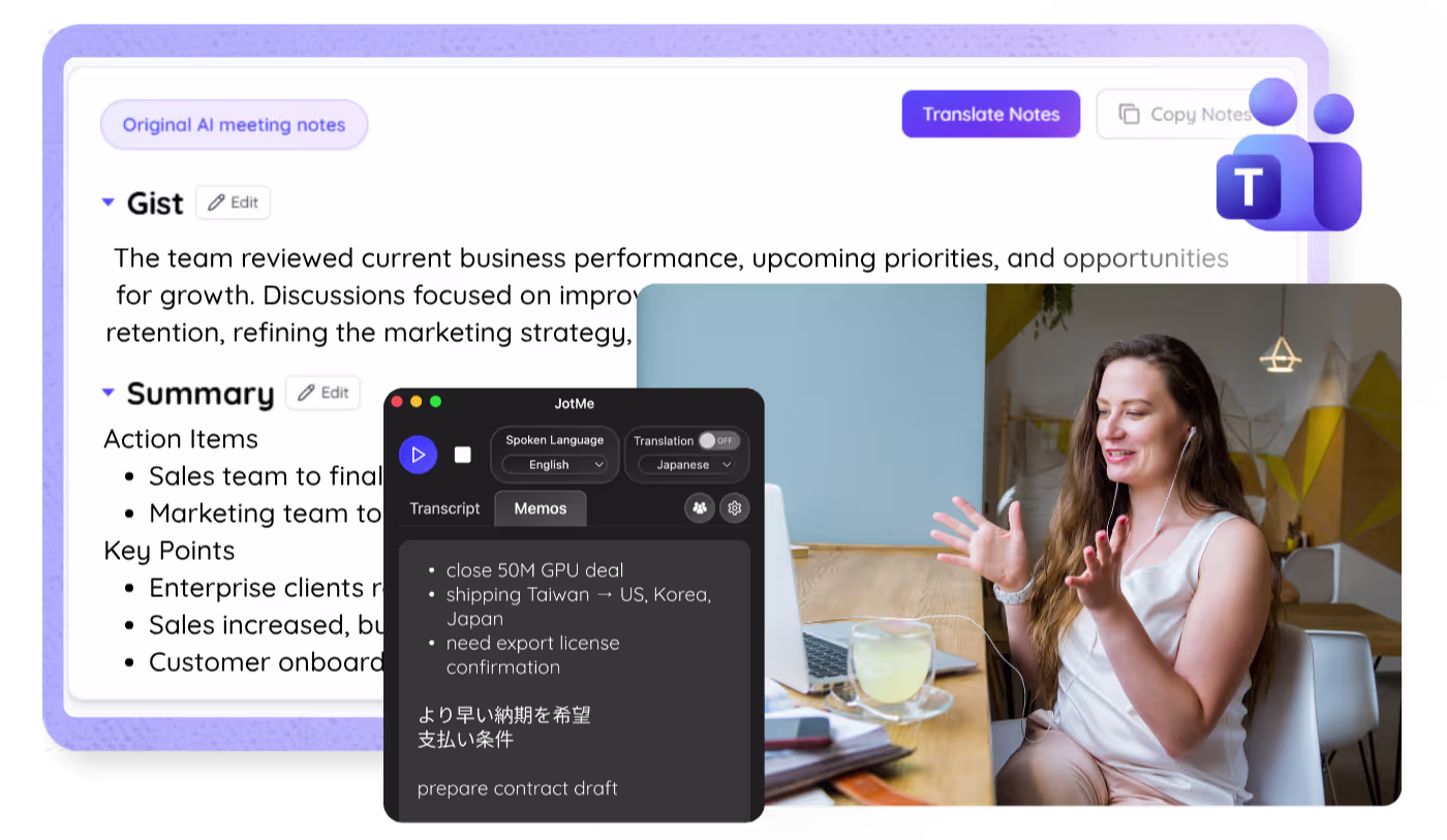 Teams AI Meeting Notes: Multilingual, No Bot
