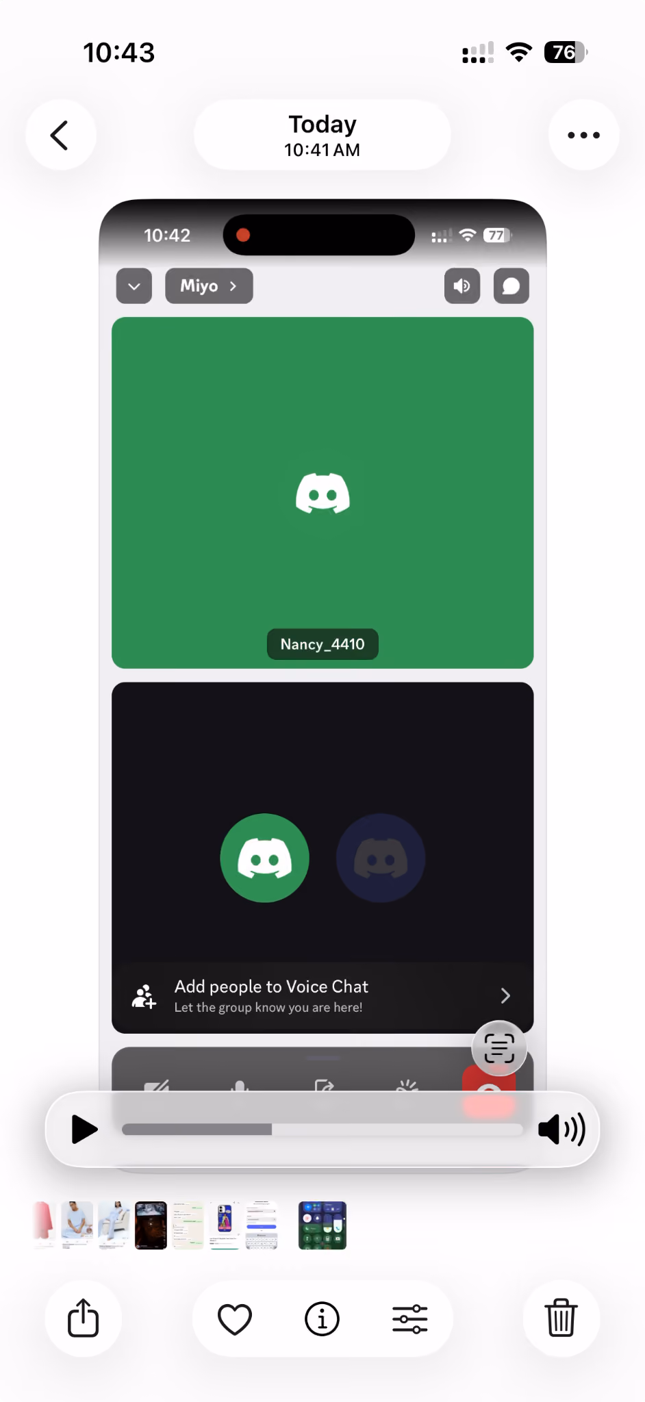 saved screen recording on iphone
