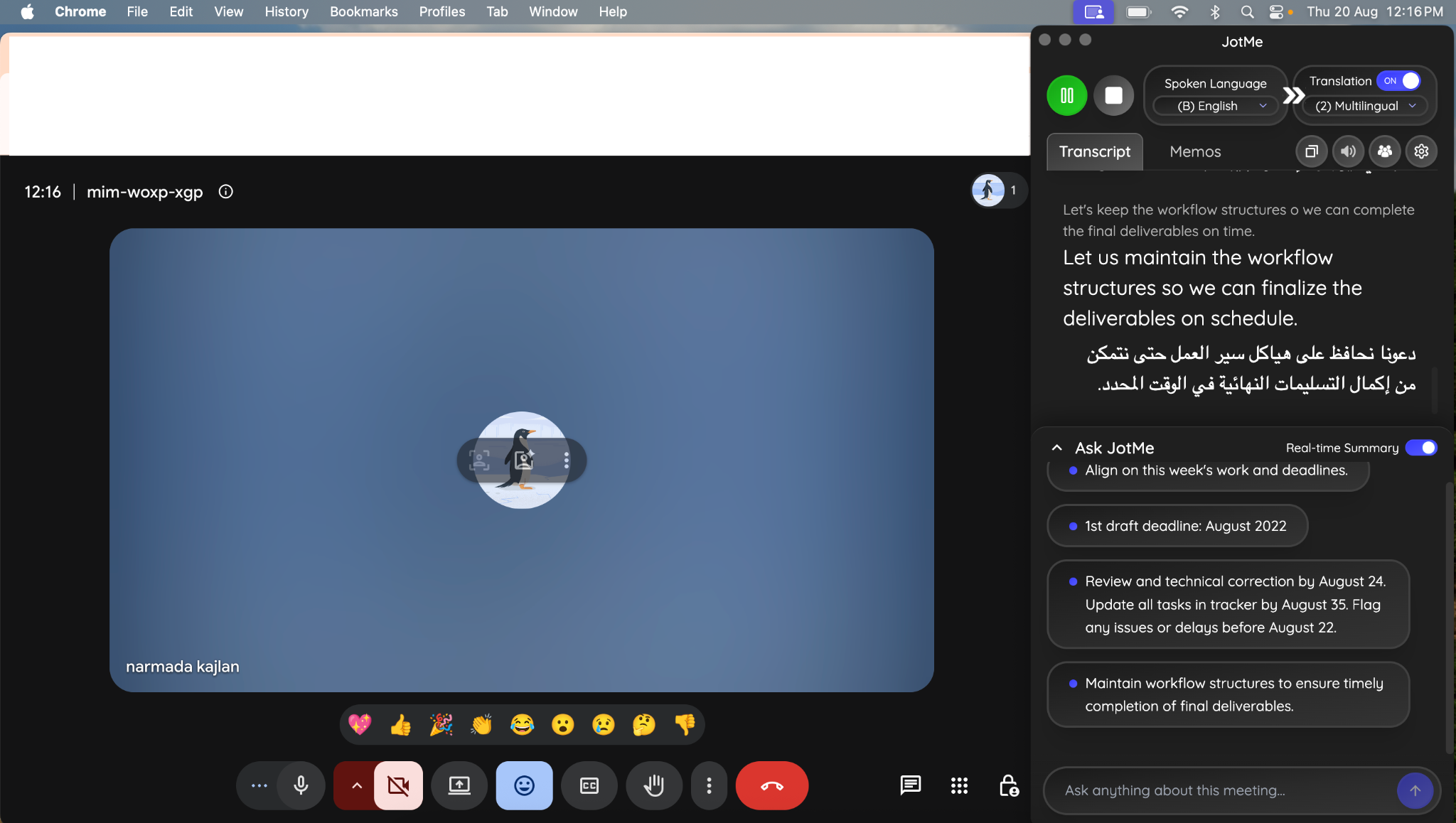 traducción en vivo de jotme