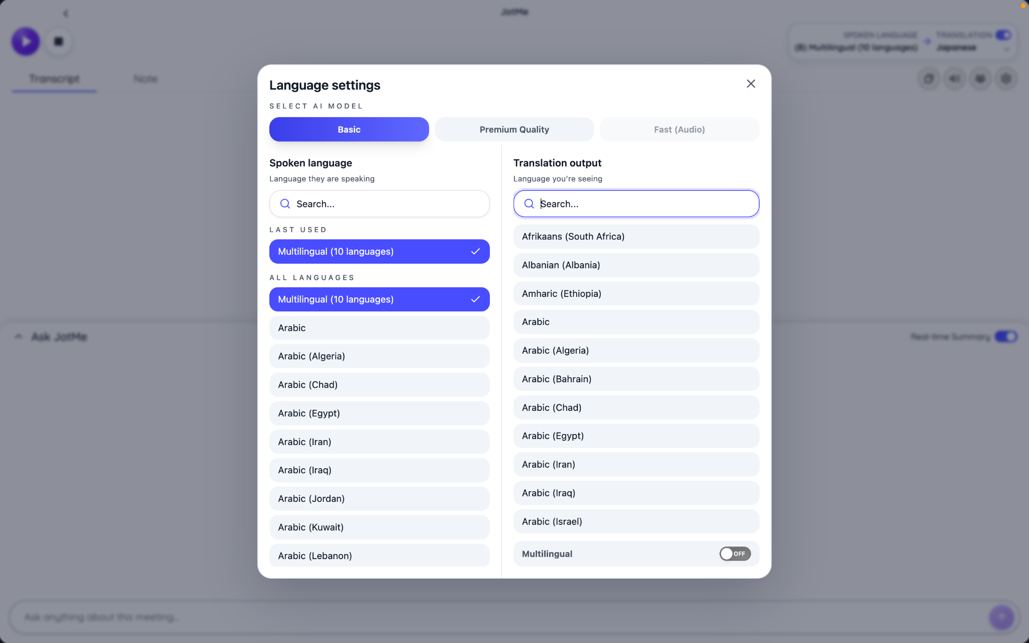 jotme ai models