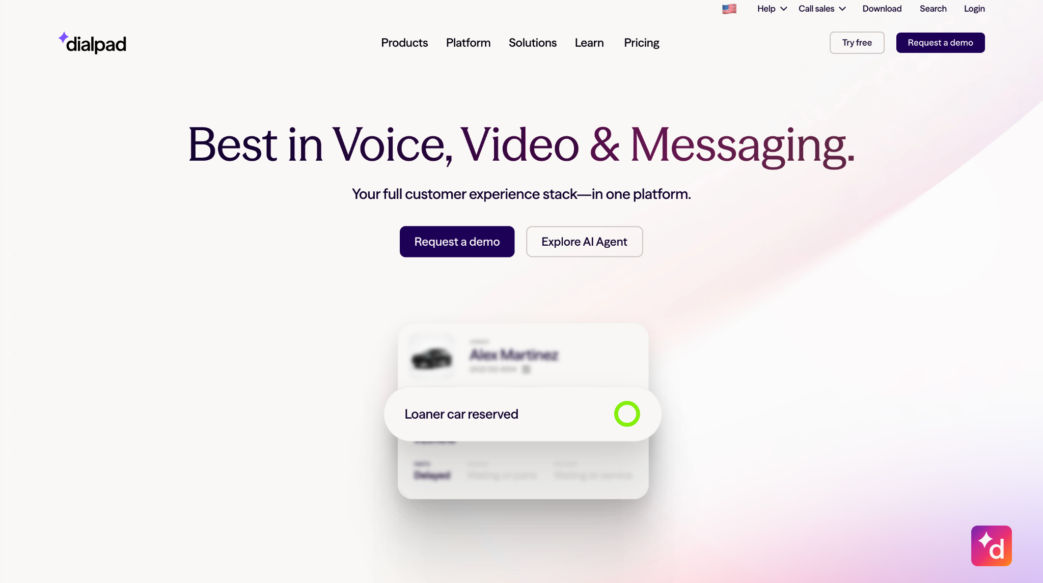 dialpad homepage