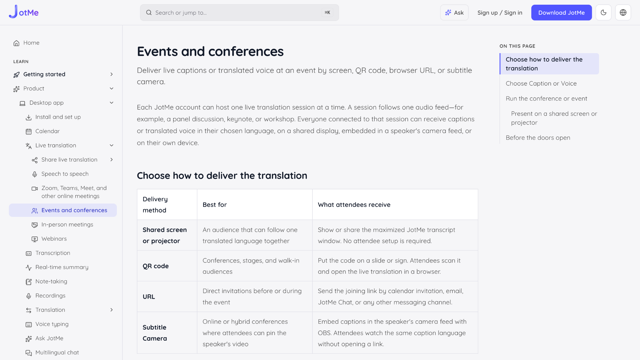 jotme homepage
