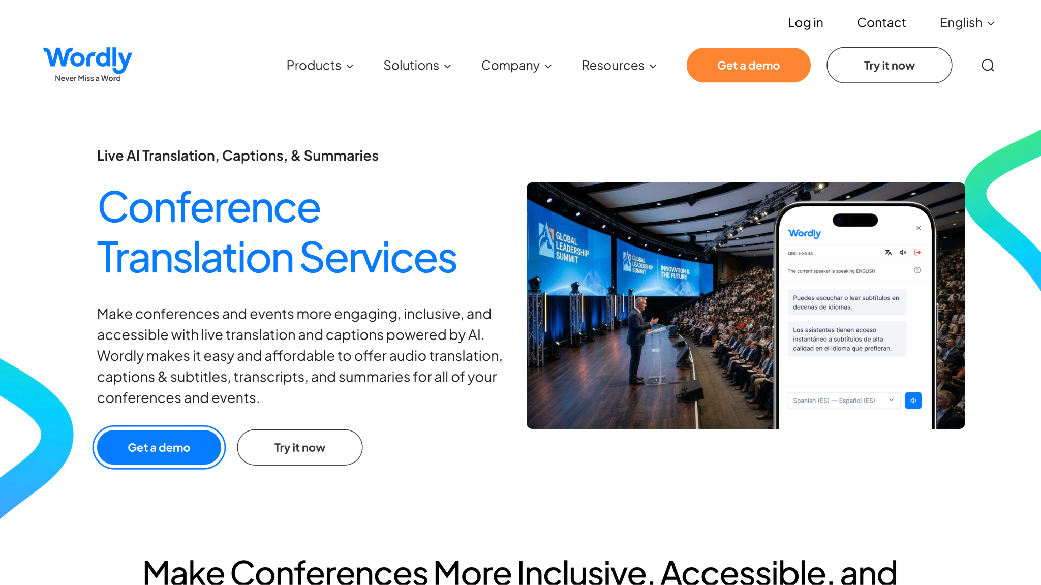 wordly homepage