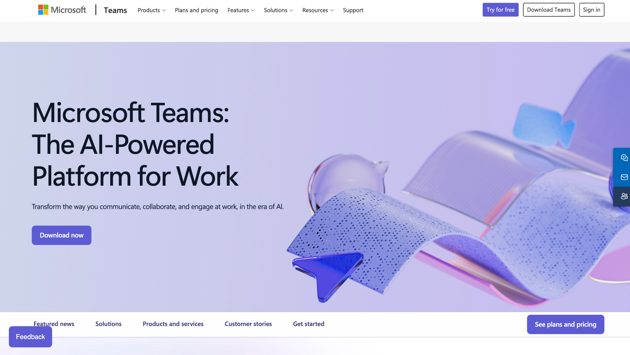 teams homepage