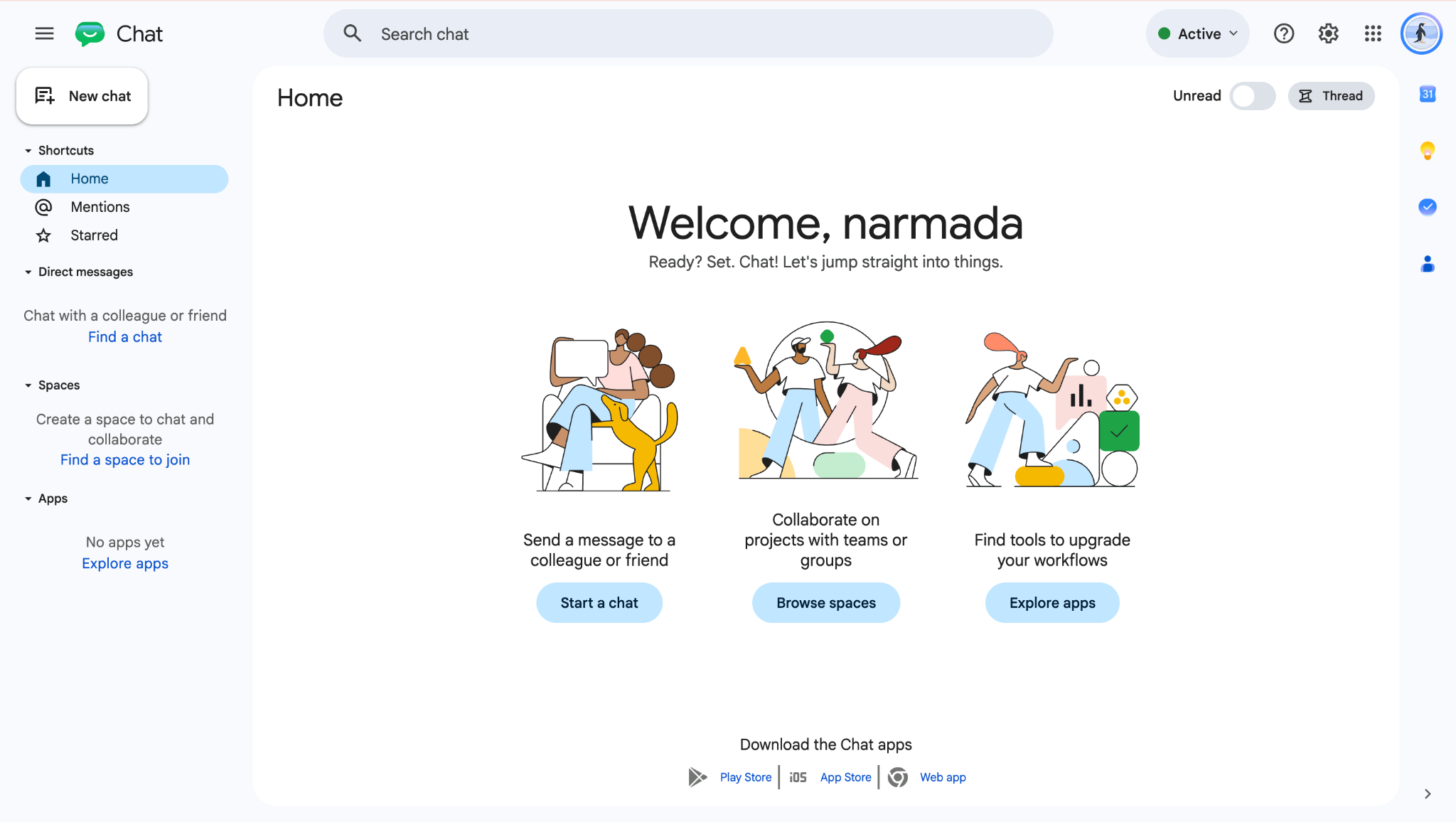 google chat homepage