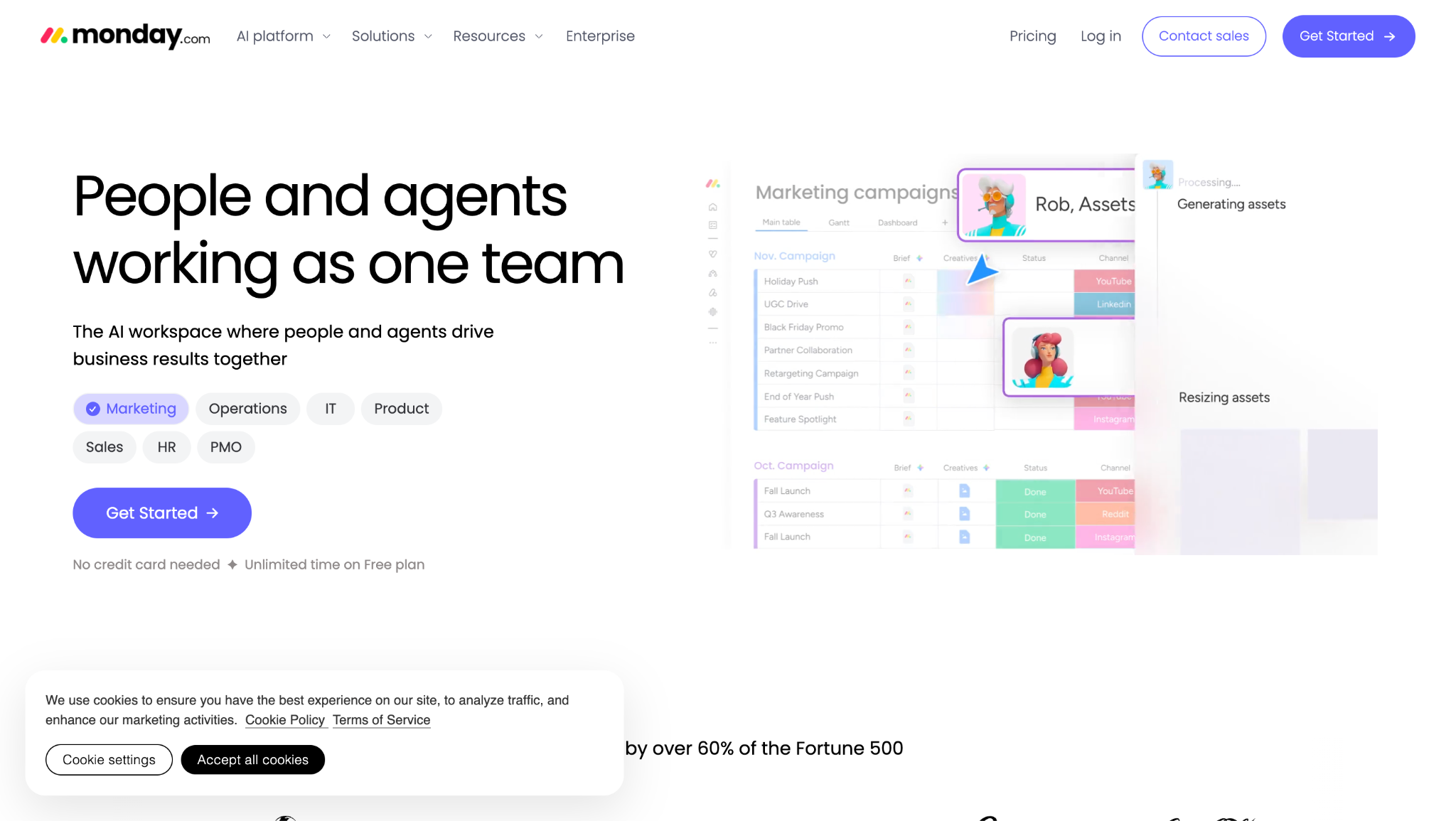 monday.com homepage