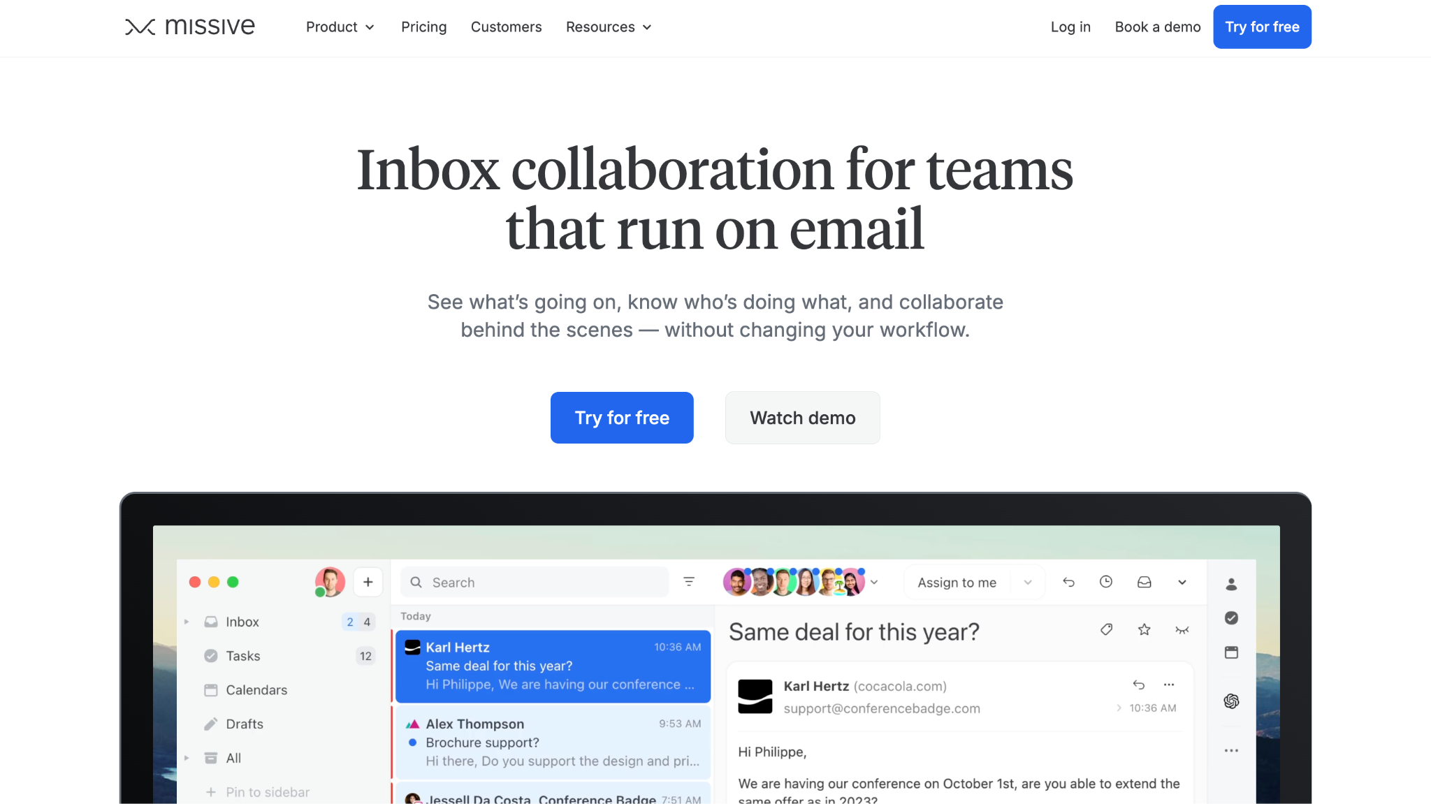 missive homepage