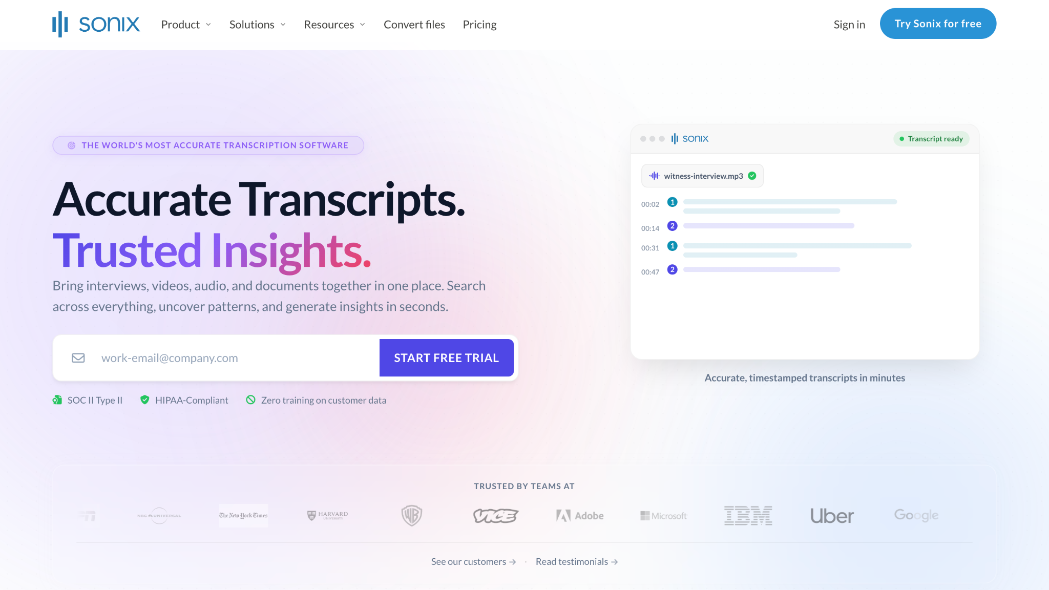 sonix homepage