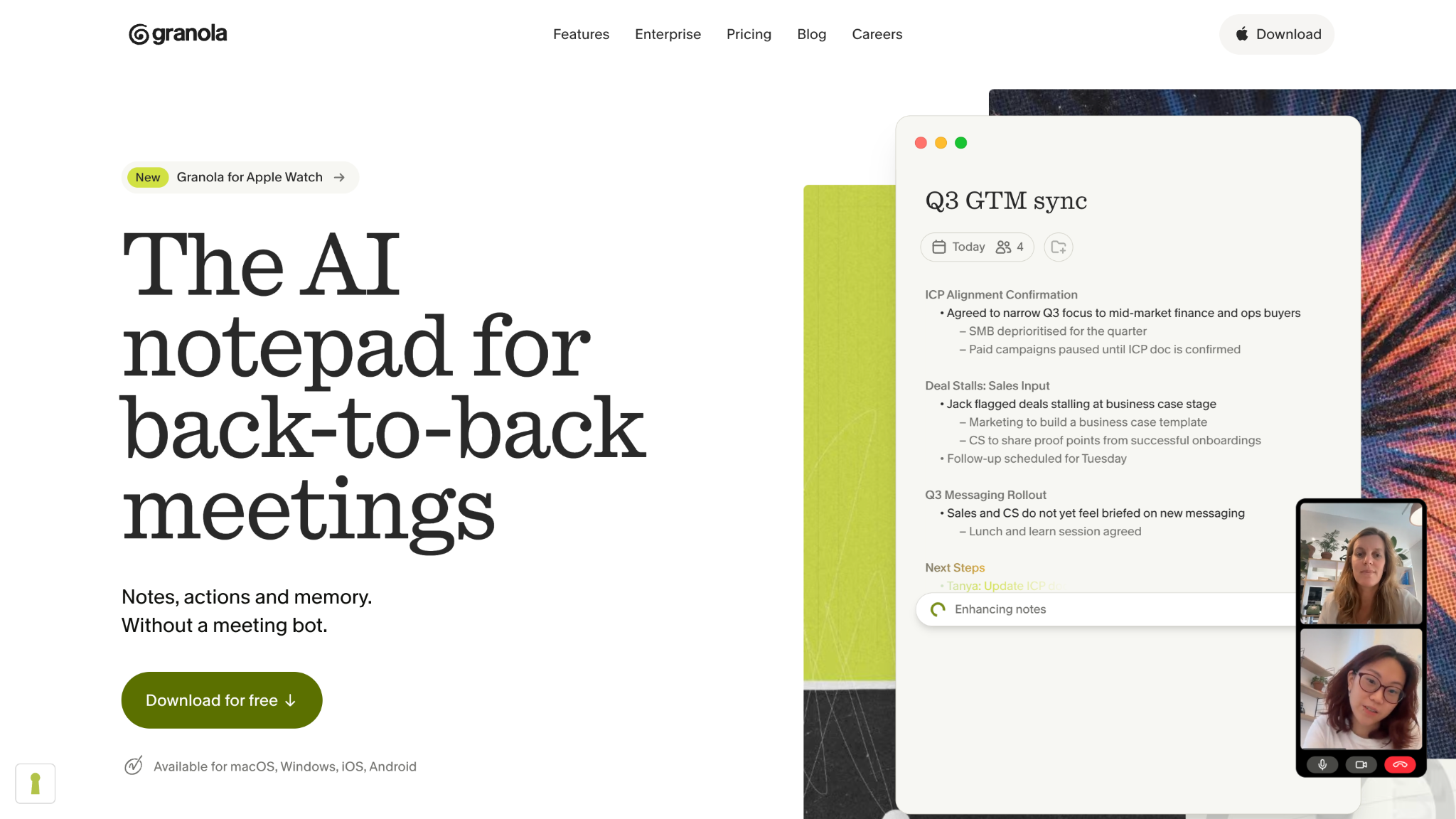 granola homepage