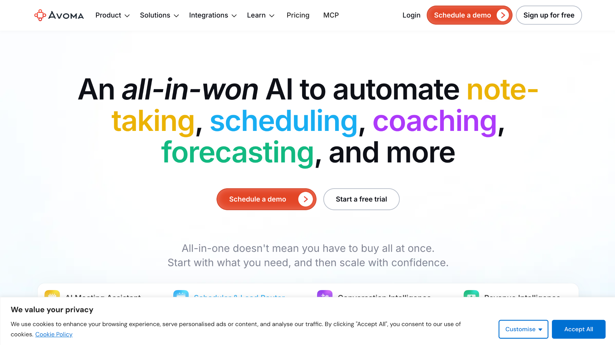 avoma homepage