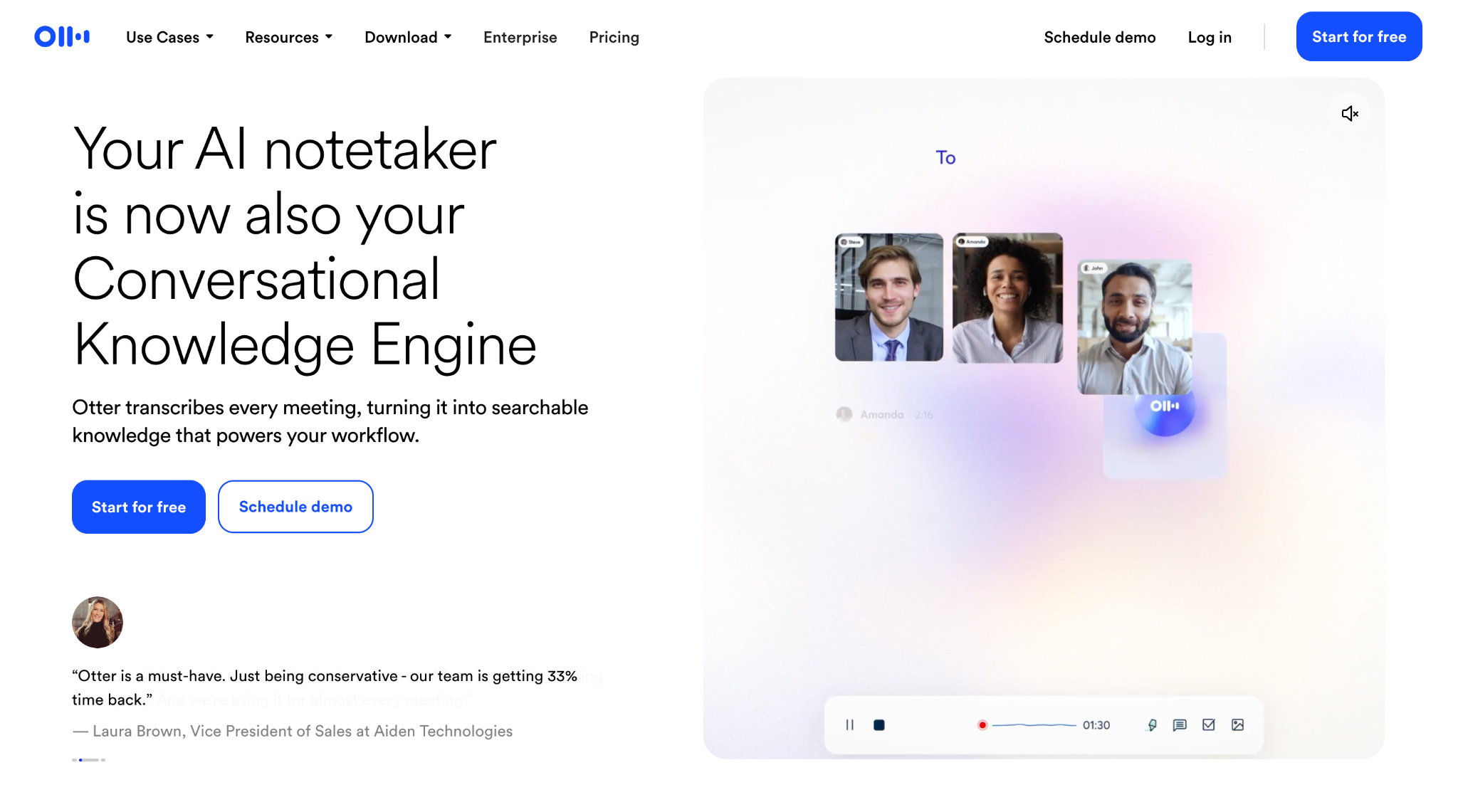 otter ai homepage