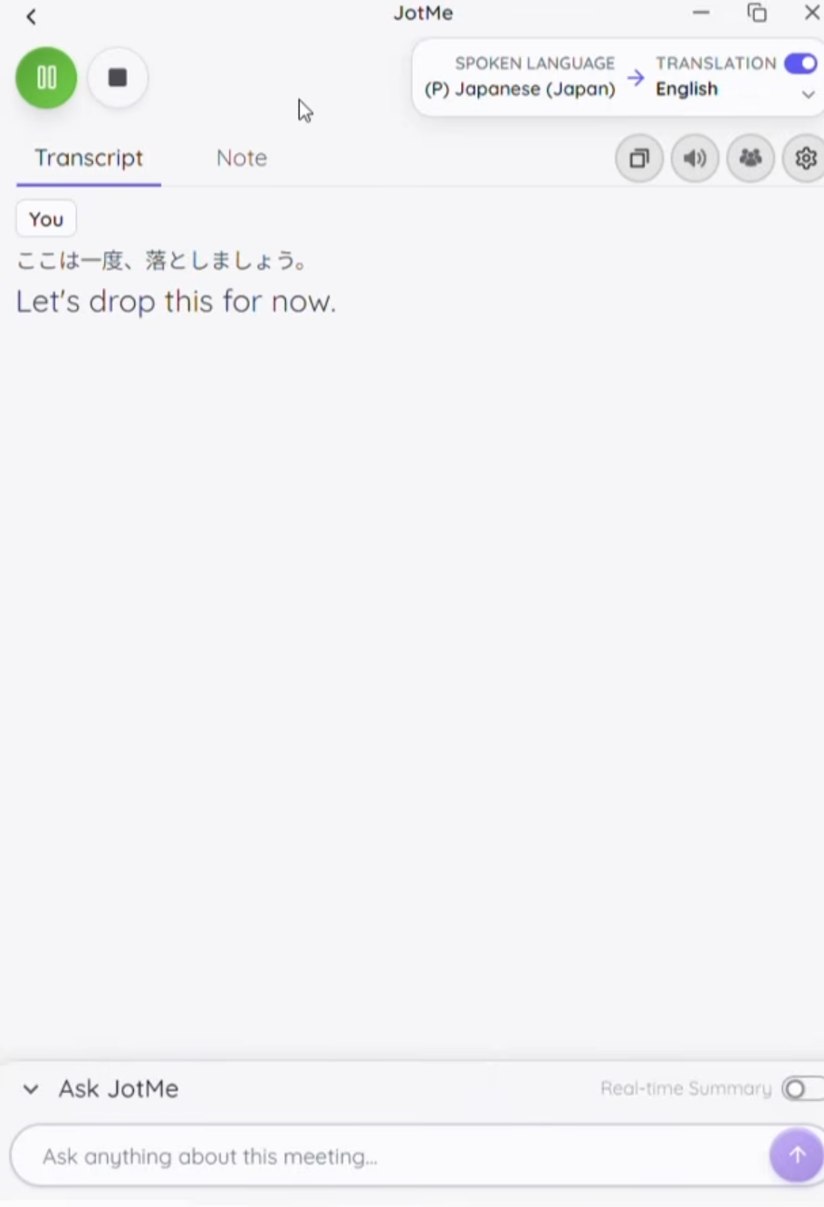 jotme voice to voice translation