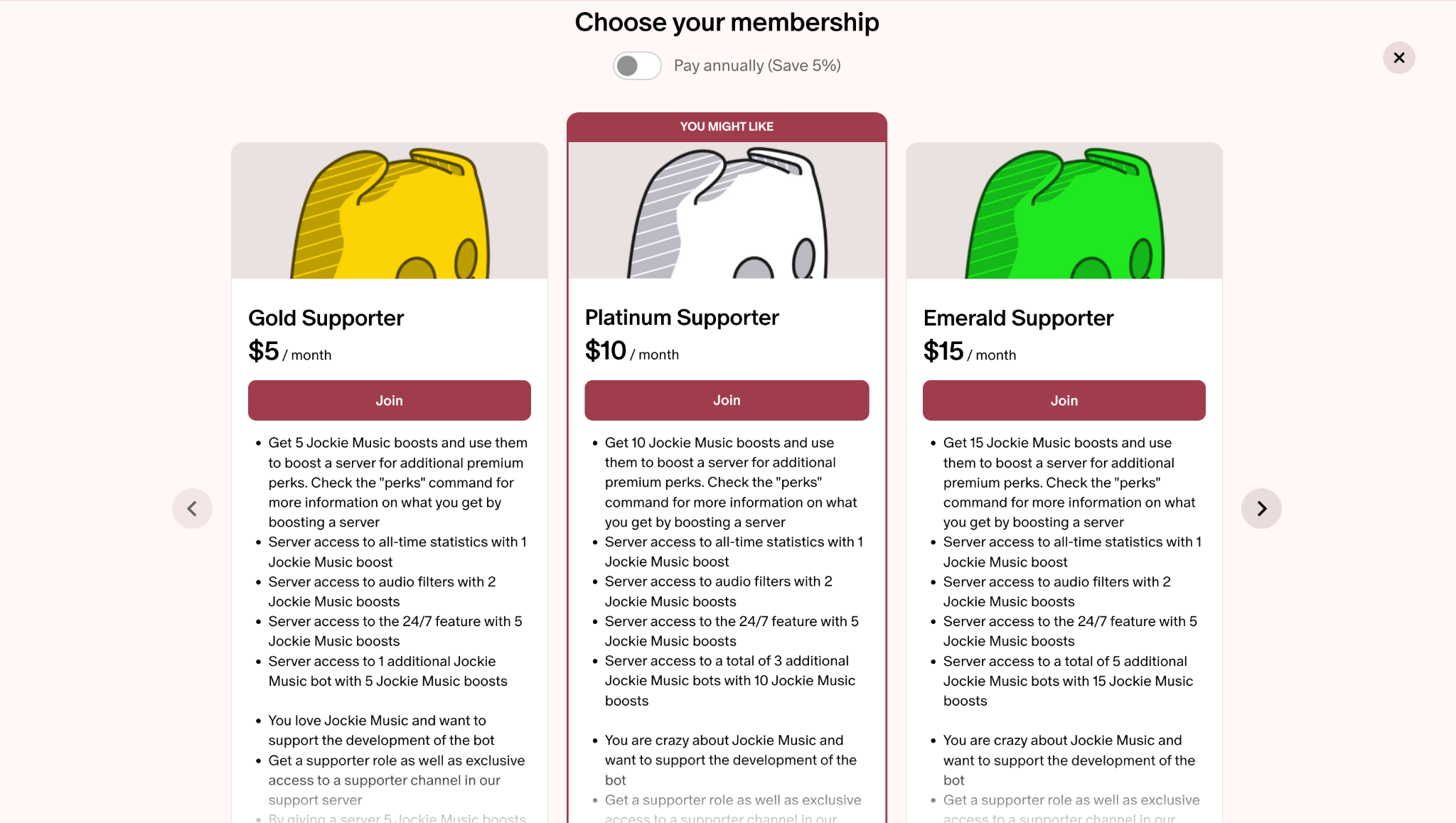 jockie music pricing