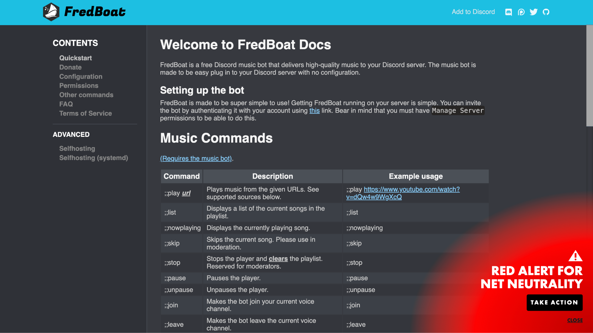 fredboat homepage