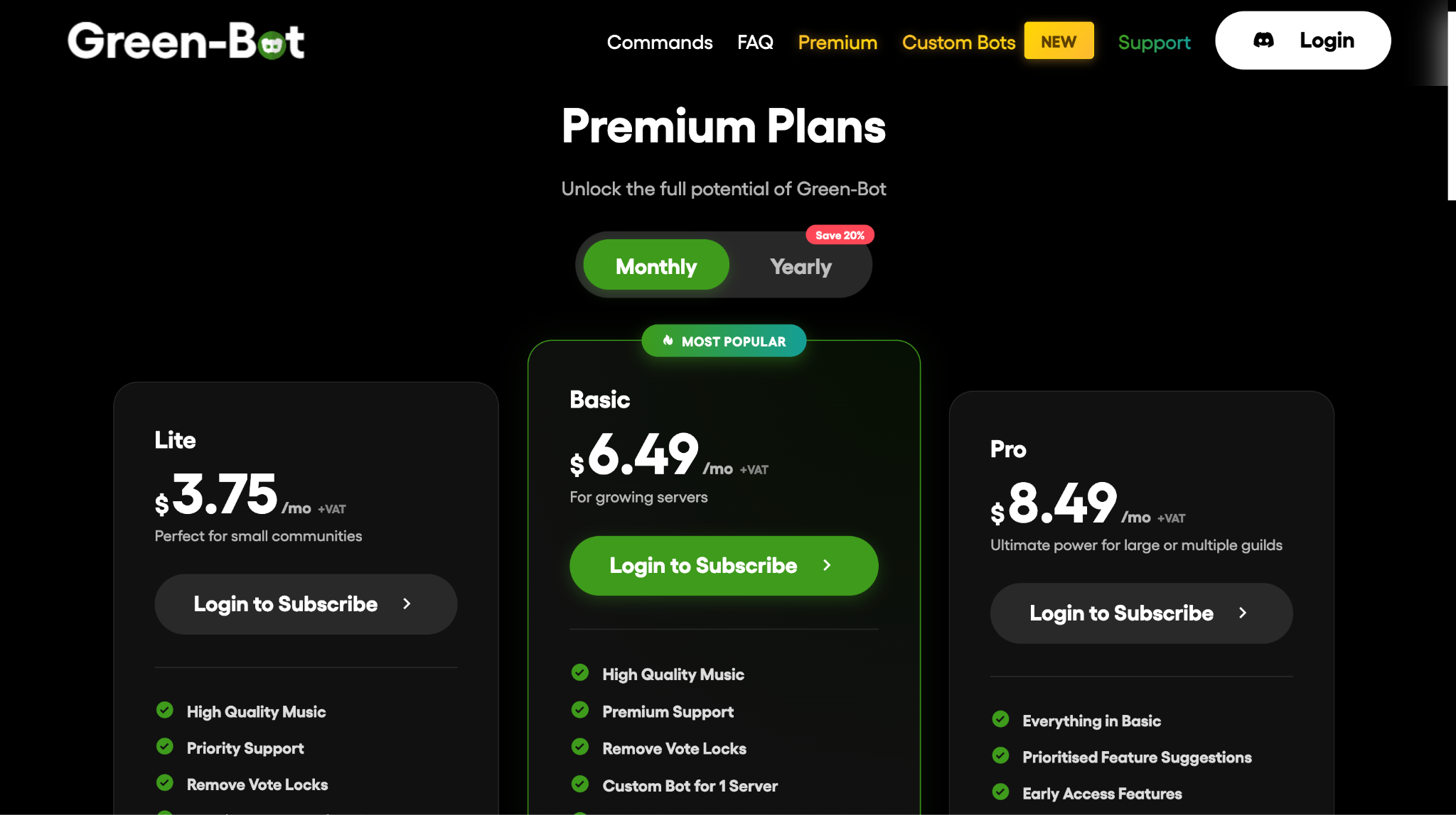 green-bot pricing