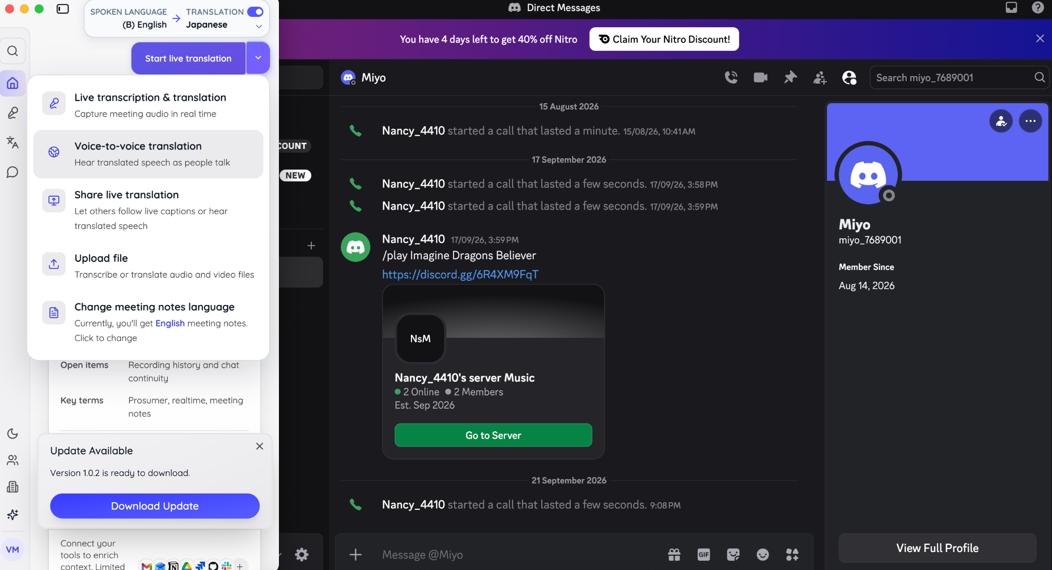 choose voice to voice translation