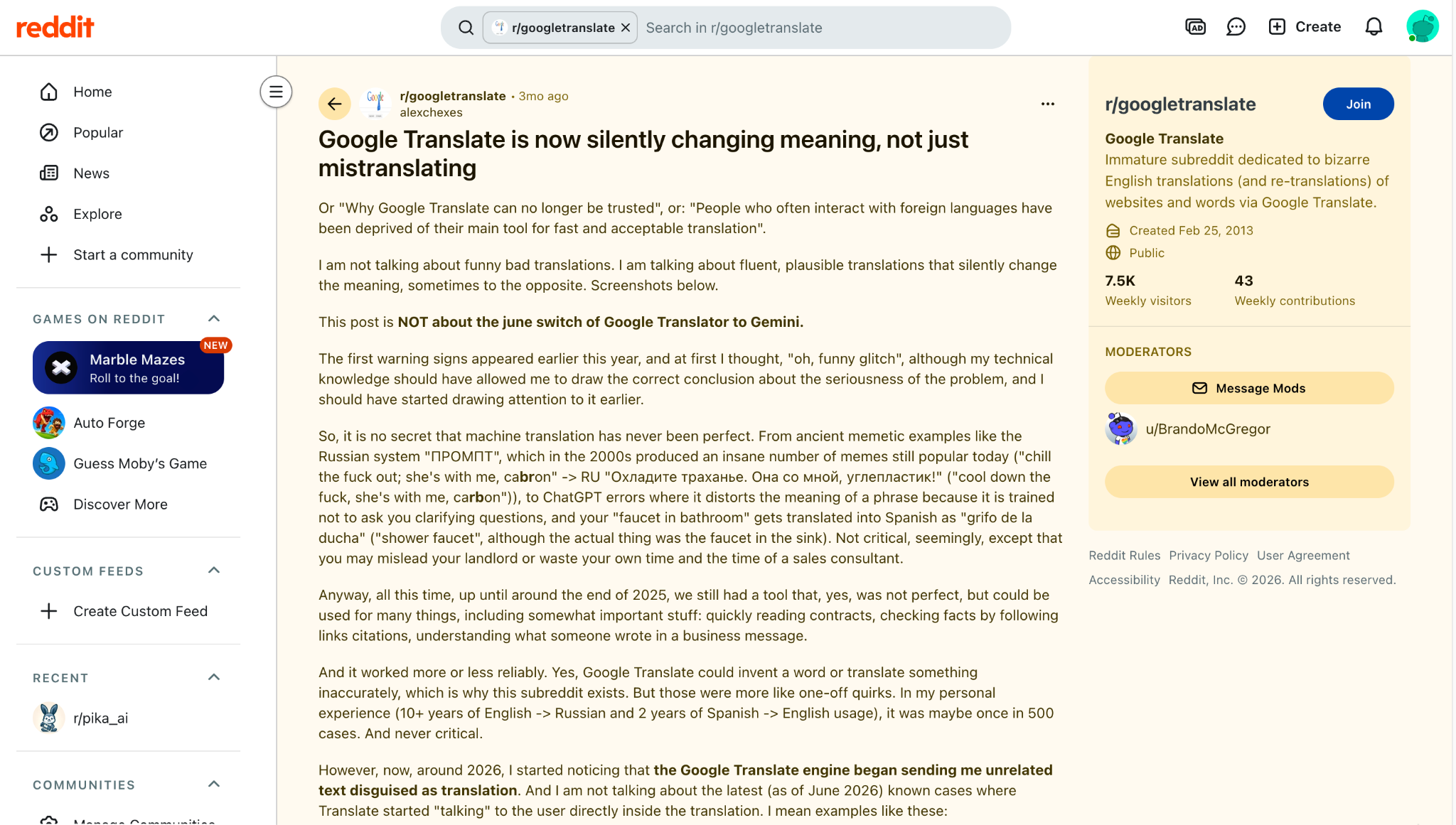 google translate work translation reddit