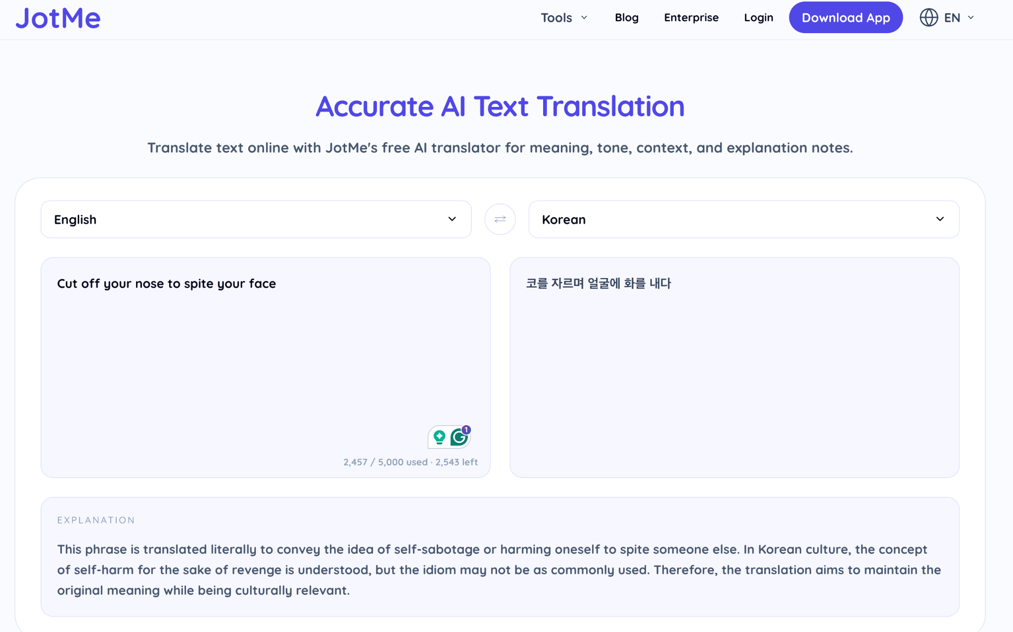 jotme text translation