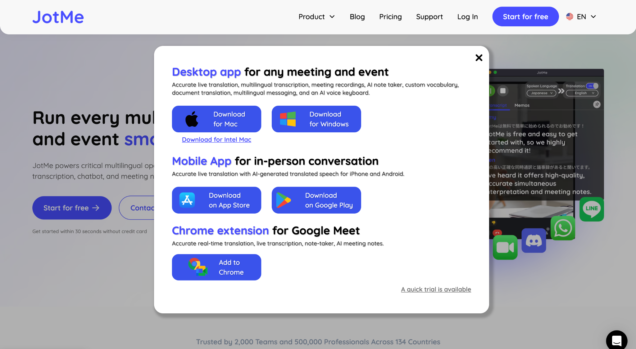 jotme supported devices
