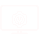 icon of monitor with maitenance sign