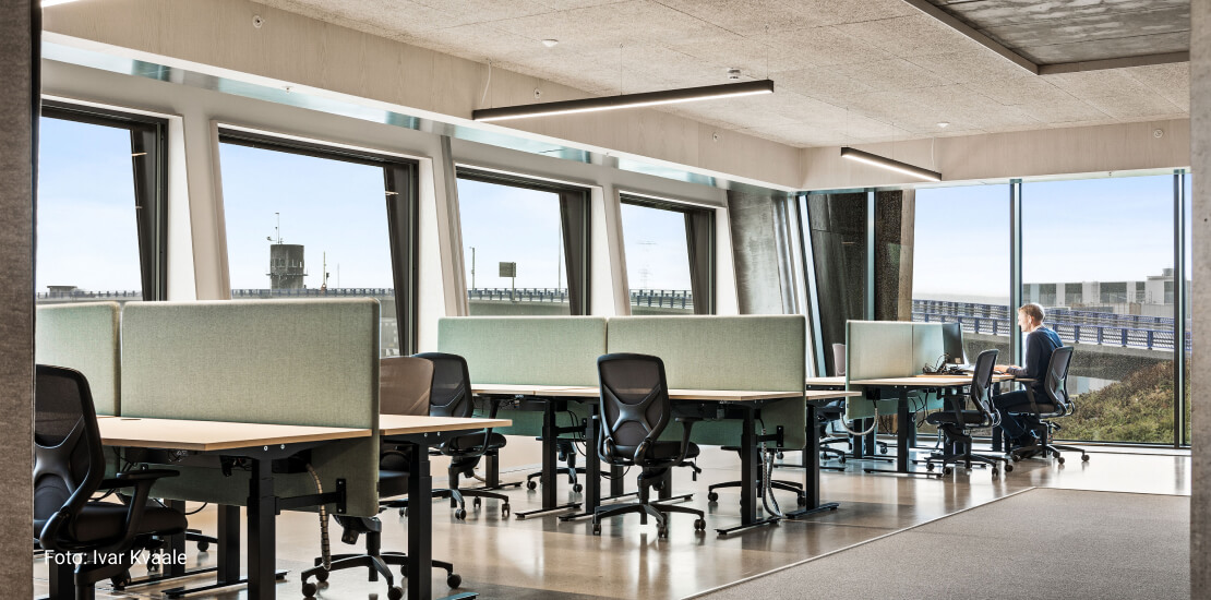 Energieffektive og miljøvennlige kontorbygget powerhouse i Porsgrunn, designet av Snøhetta arkitekter