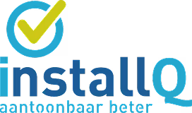 Logo van InstallQ met de tekst aantoonbaar beter.