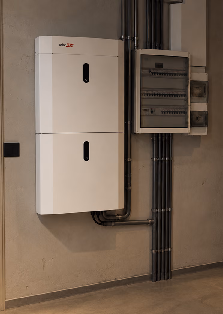 SolarEdge Home Battery aangesloten op groepenkast voor slimme energieaansturing