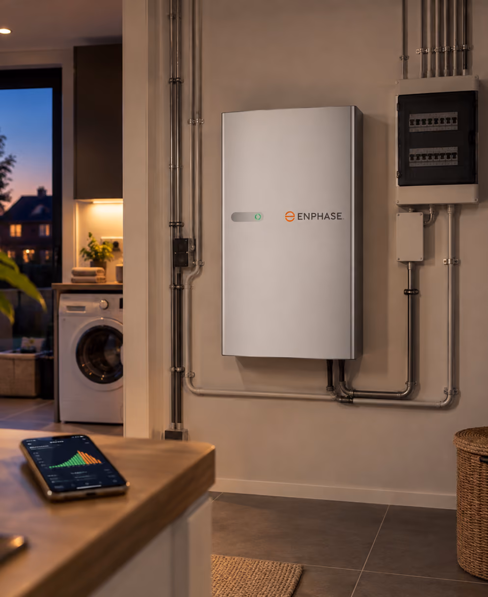 Enphase IQ Battery 5P met slimme energiemonitoring via smartphone