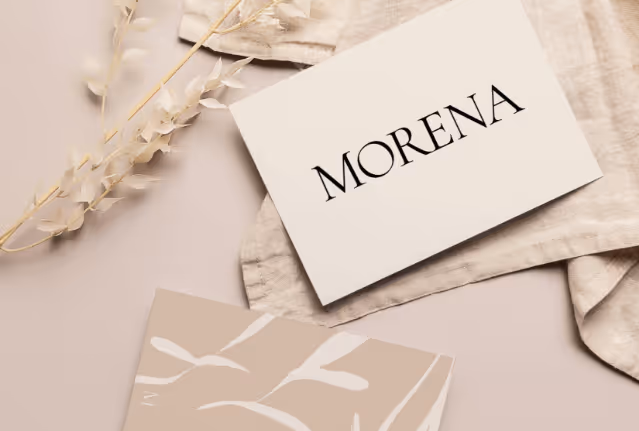client mockup card on fabric