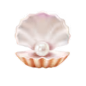 Shell with pearl