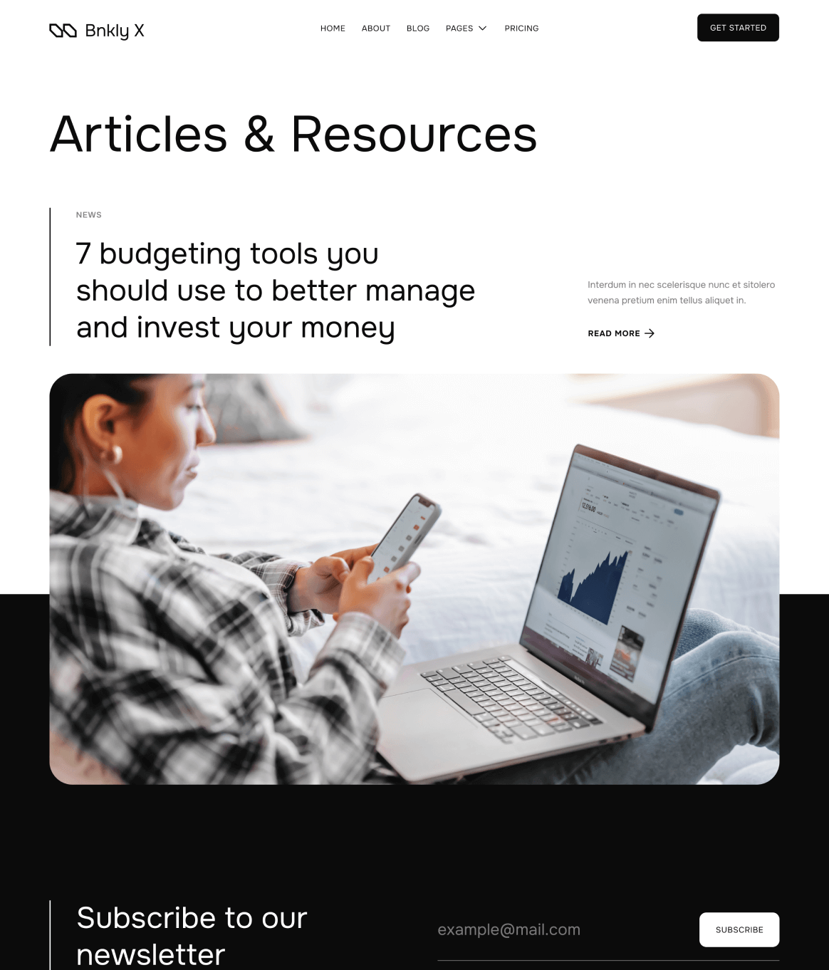 Blog V3 - Bnkly X Webflow Template