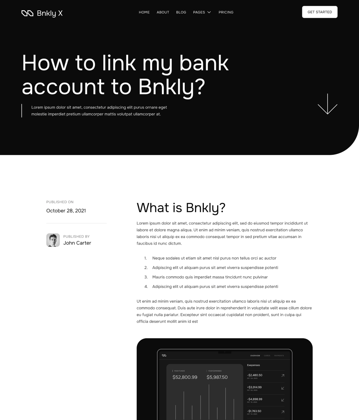 Help Center Single - Bnkly X Webflow Template