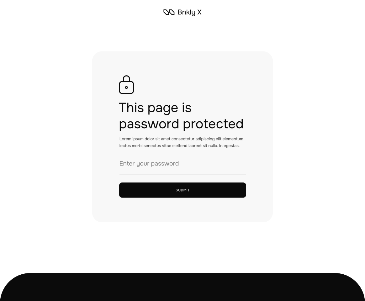 Password Protected - Bnkly X Webflow Template