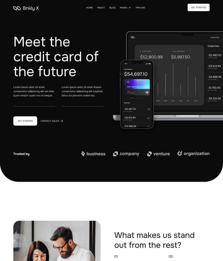 Home V2 - Bnkly X Webflow Template