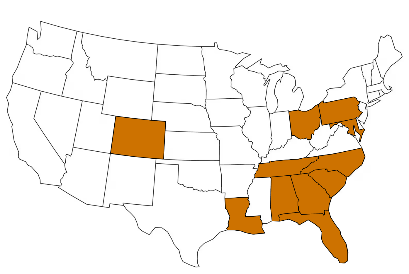 Areas Served Map